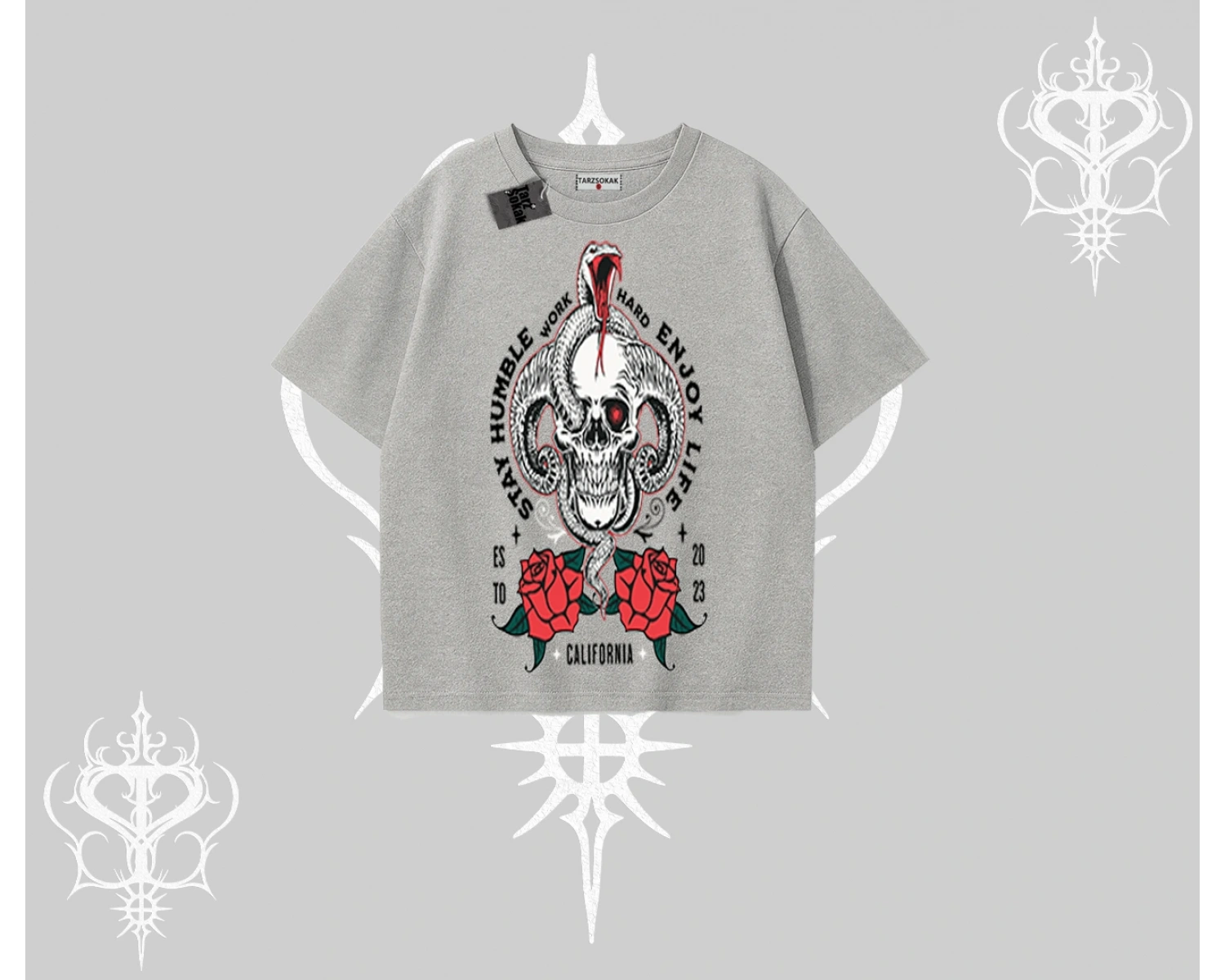 Oversize Tshirt Stay Humble Work Hard Enjoy Life