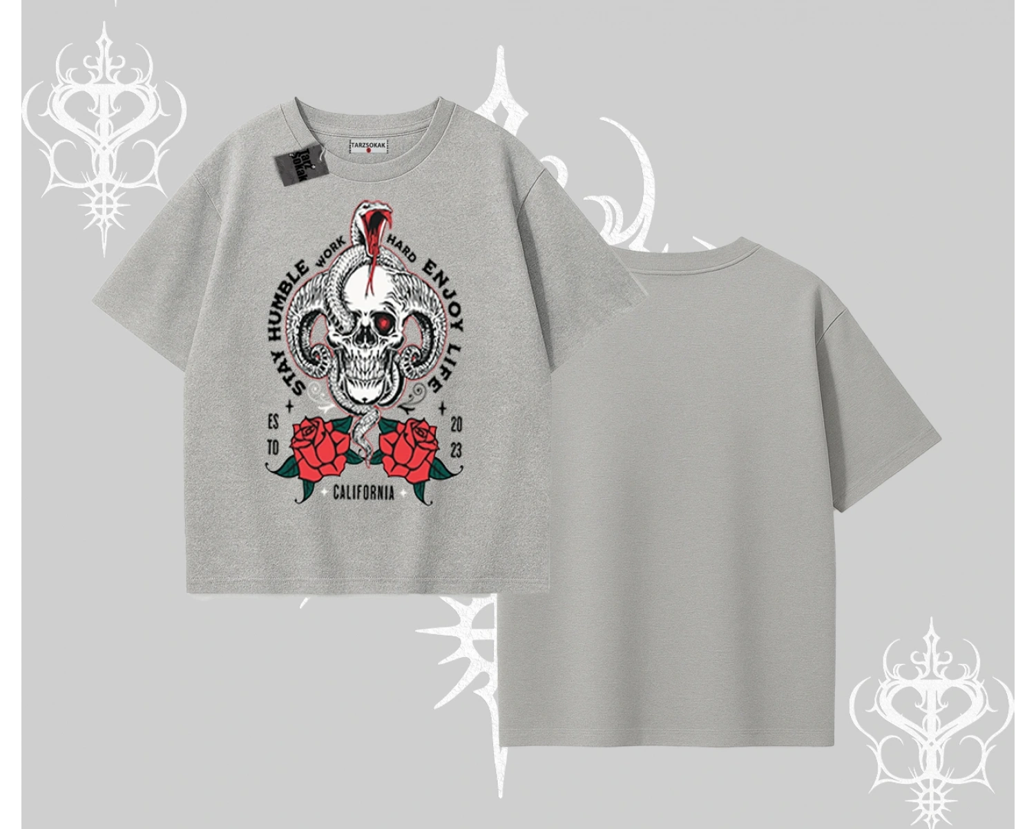 Oversize Tshirt Stay Humble Work Hard Enjoy Life