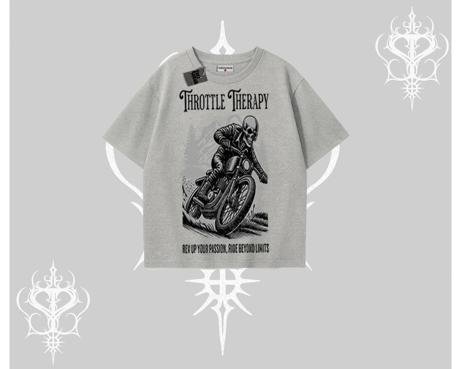 Oversize Tshirt Throttle Therapy No Brakes Just Freedom