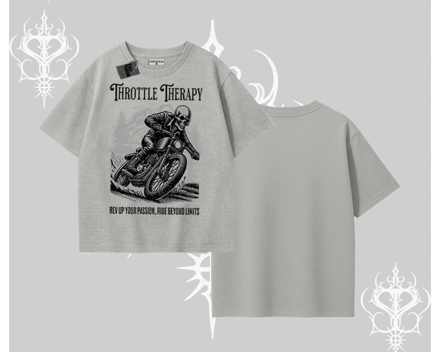 Oversize Tshirt Throttle Therapy No Brakes Just Freedom