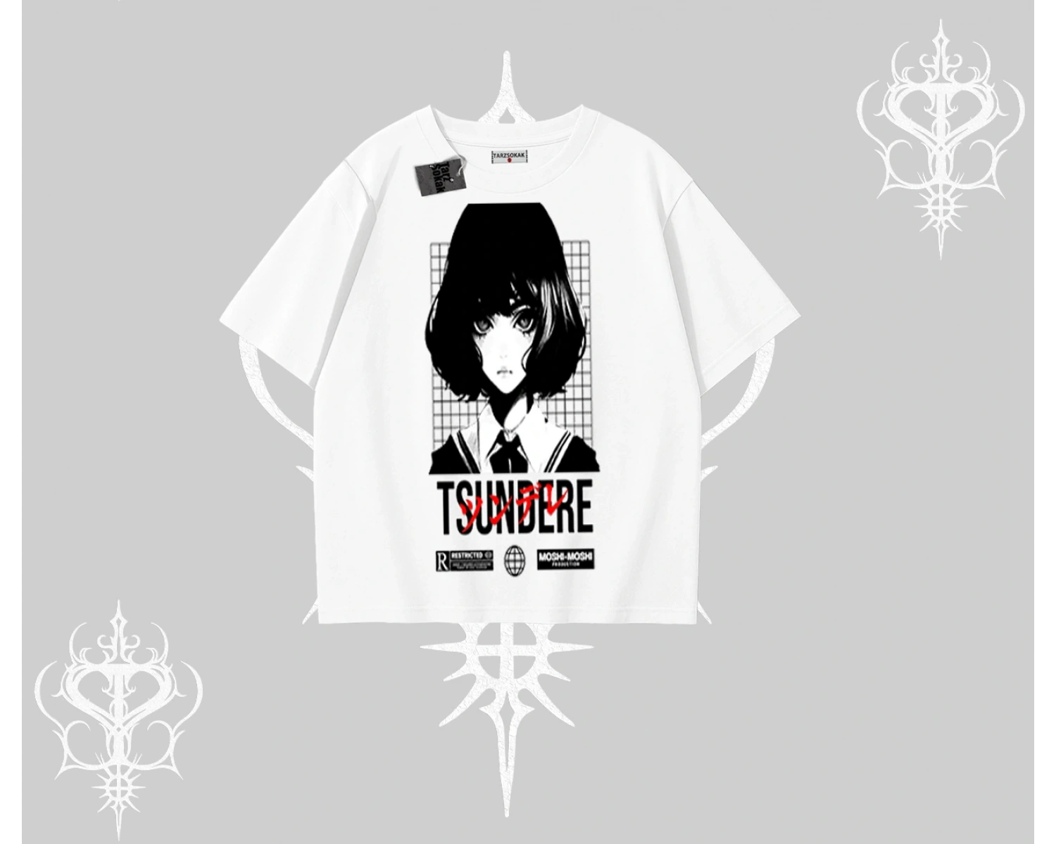 Oversize Tshirt Tsundere Anime Japanese Style Baskılı