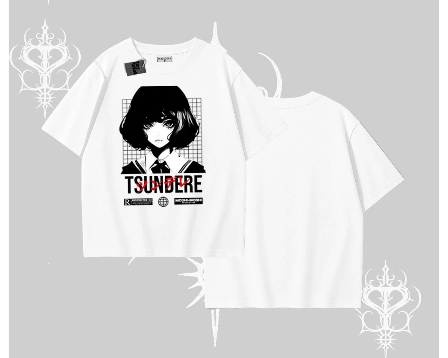 Oversize Tshirt Tsundere Anime Japanese Style Baskılı