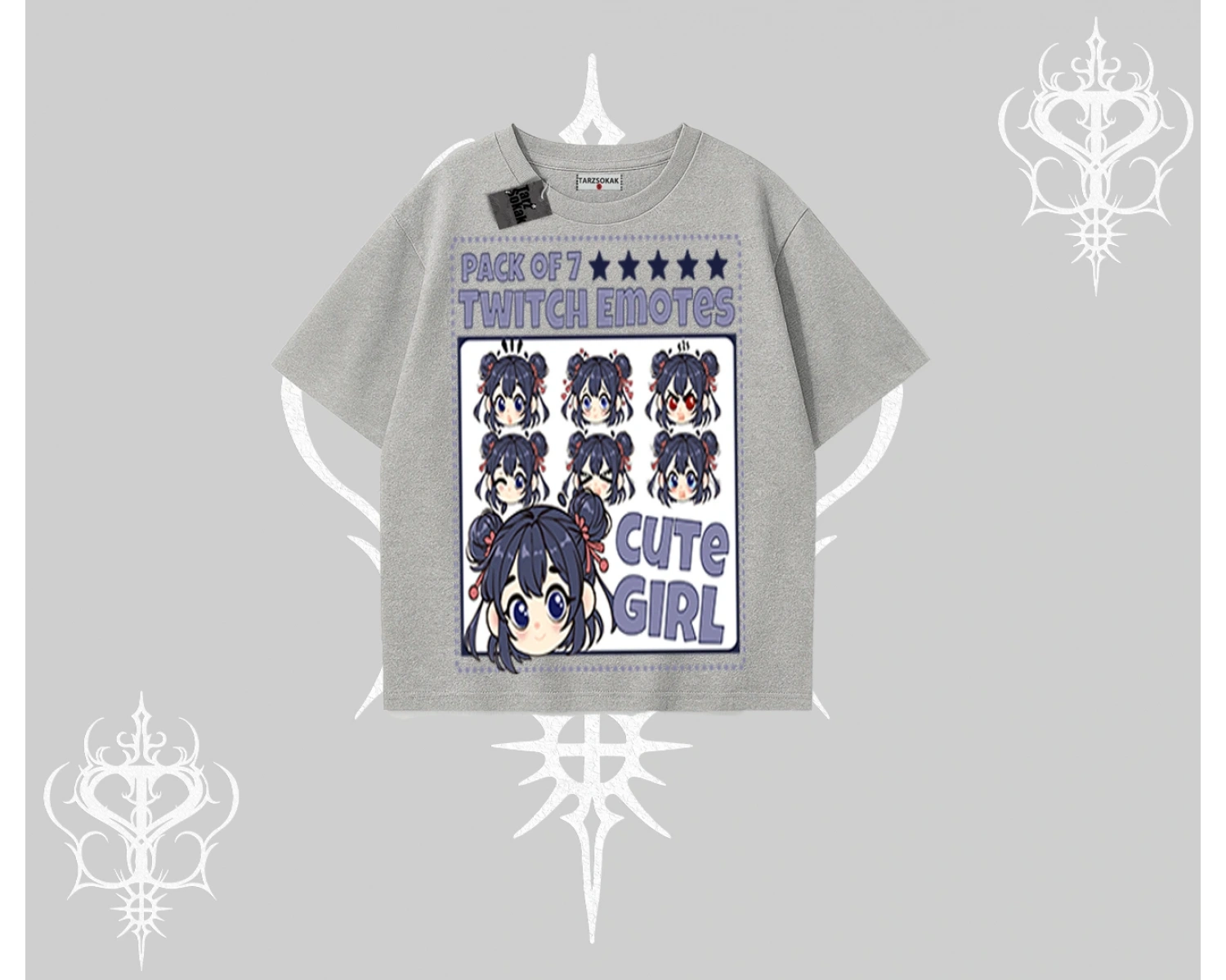 Oversize Tshirt Twitch Emotes Cute Girl Anime Expression