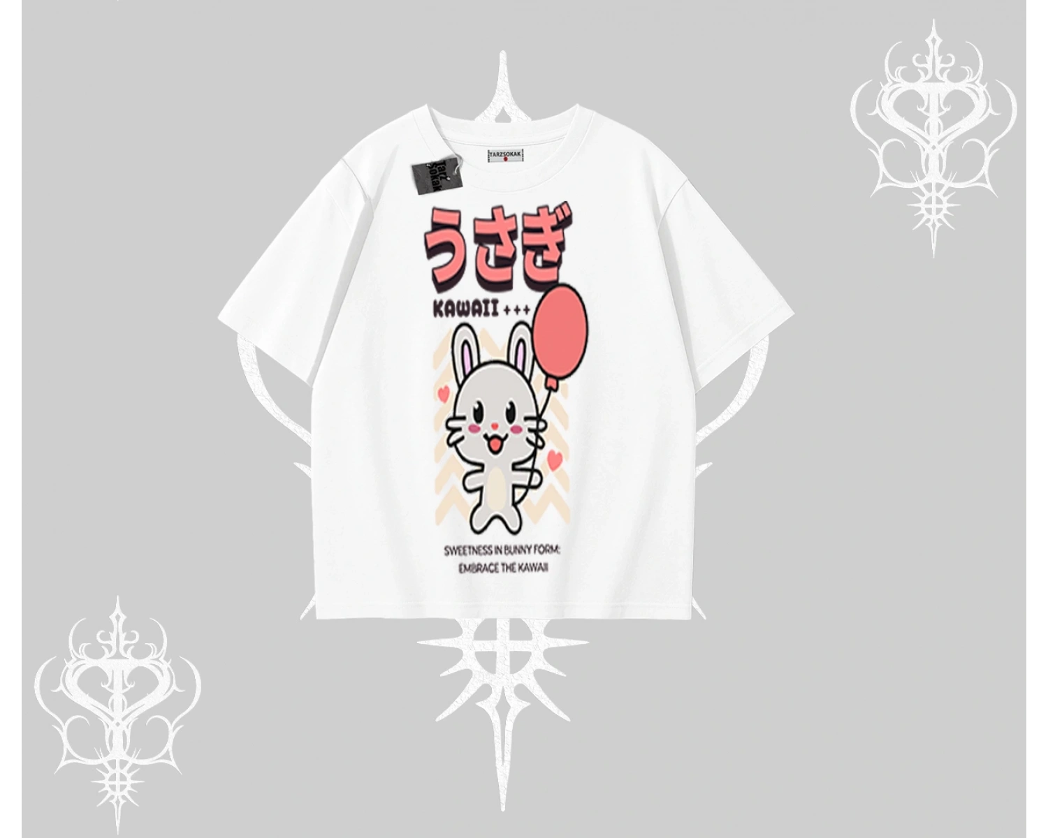 Oversize Tshirt Usagi Kawaii Cute Heart Energy
