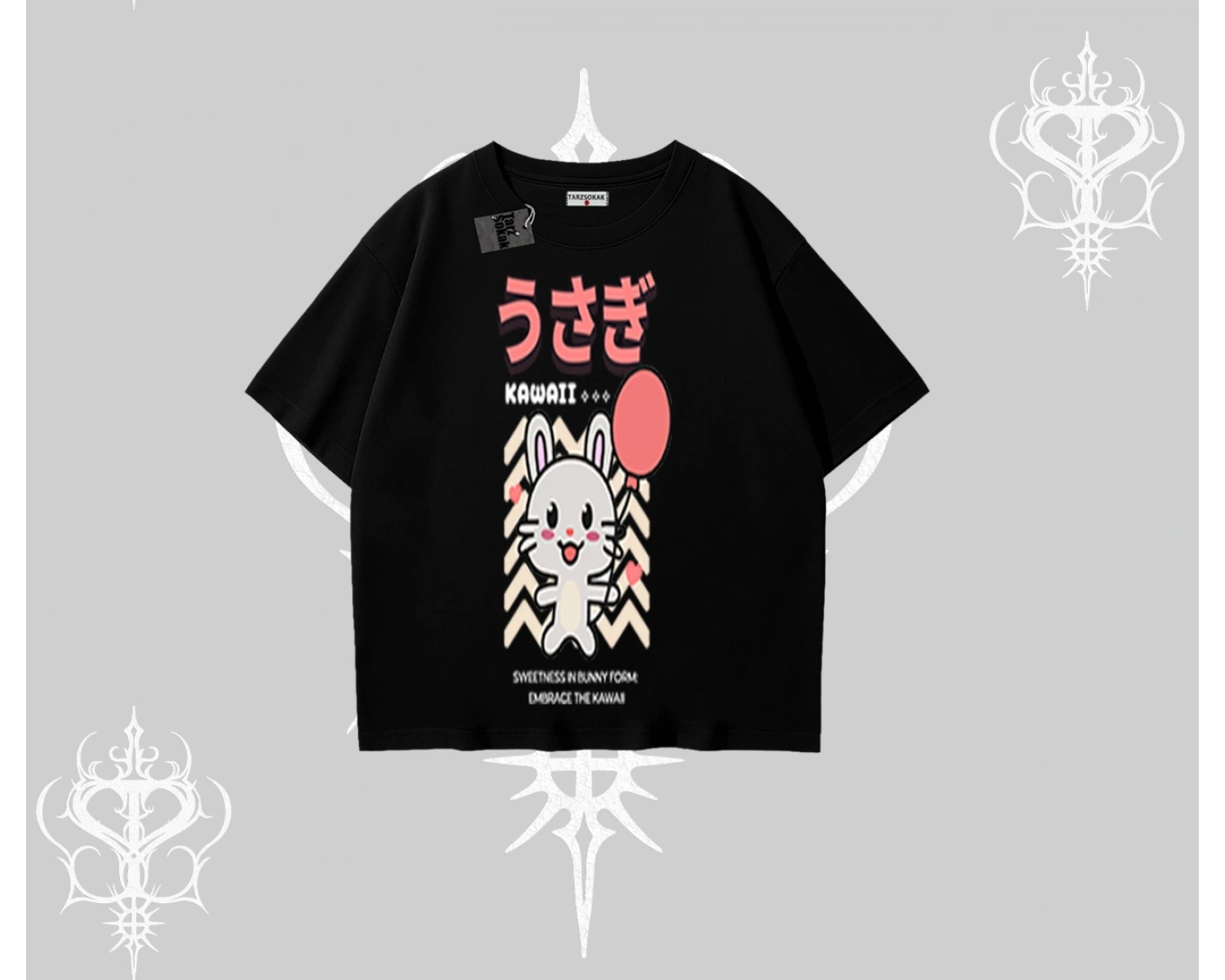 Oversize Tshirt Usagi Kawaii Cute Heart Energy