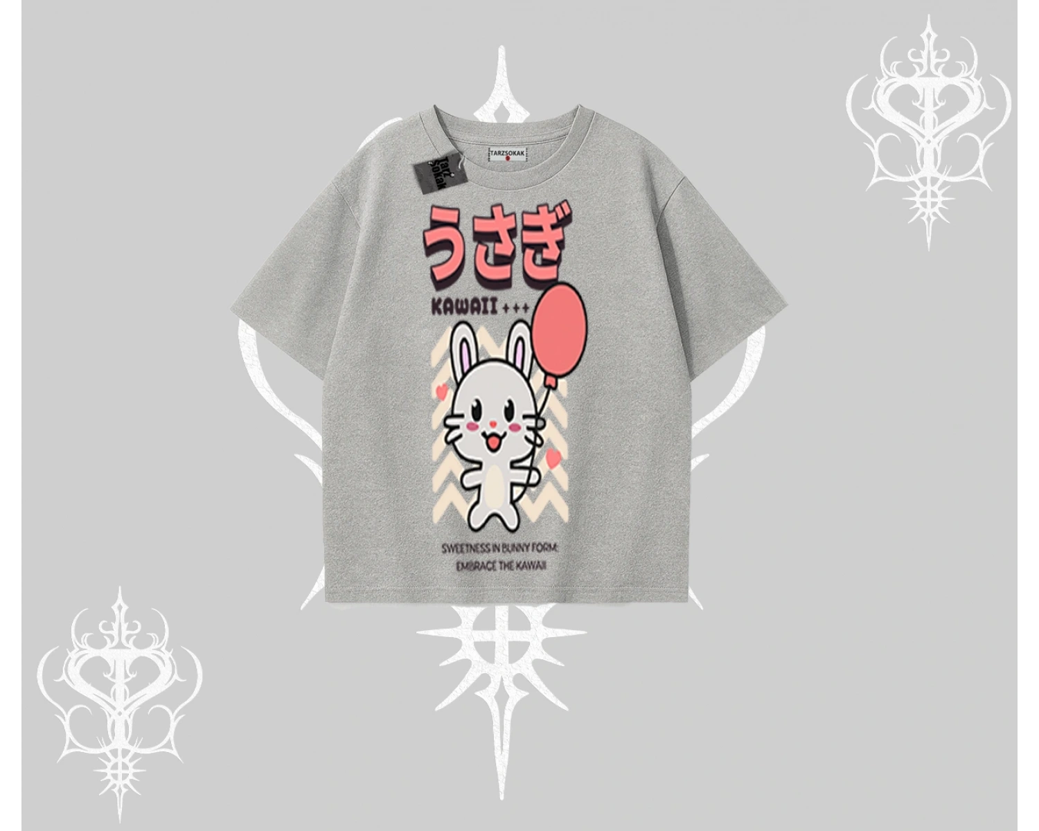 Oversize Tshirt Usagi Kawaii Cute Heart Energy
