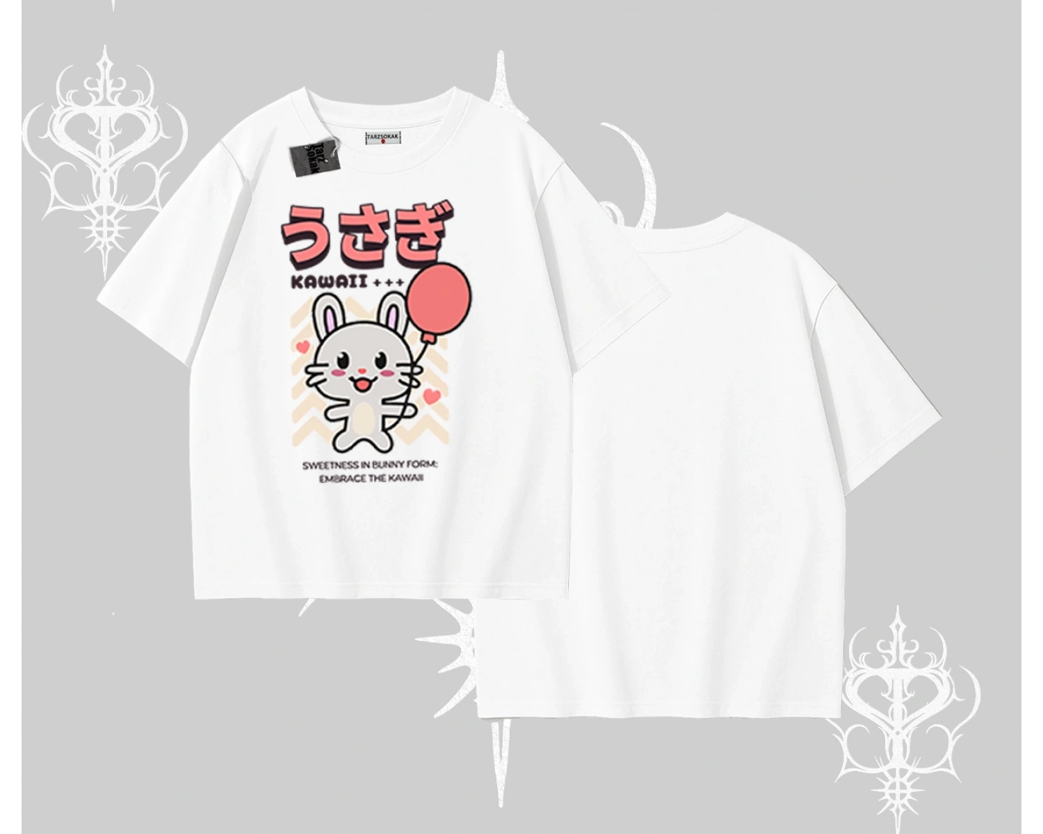 Oversize Tshirt Usagi Kawaii Cute Heart Energy