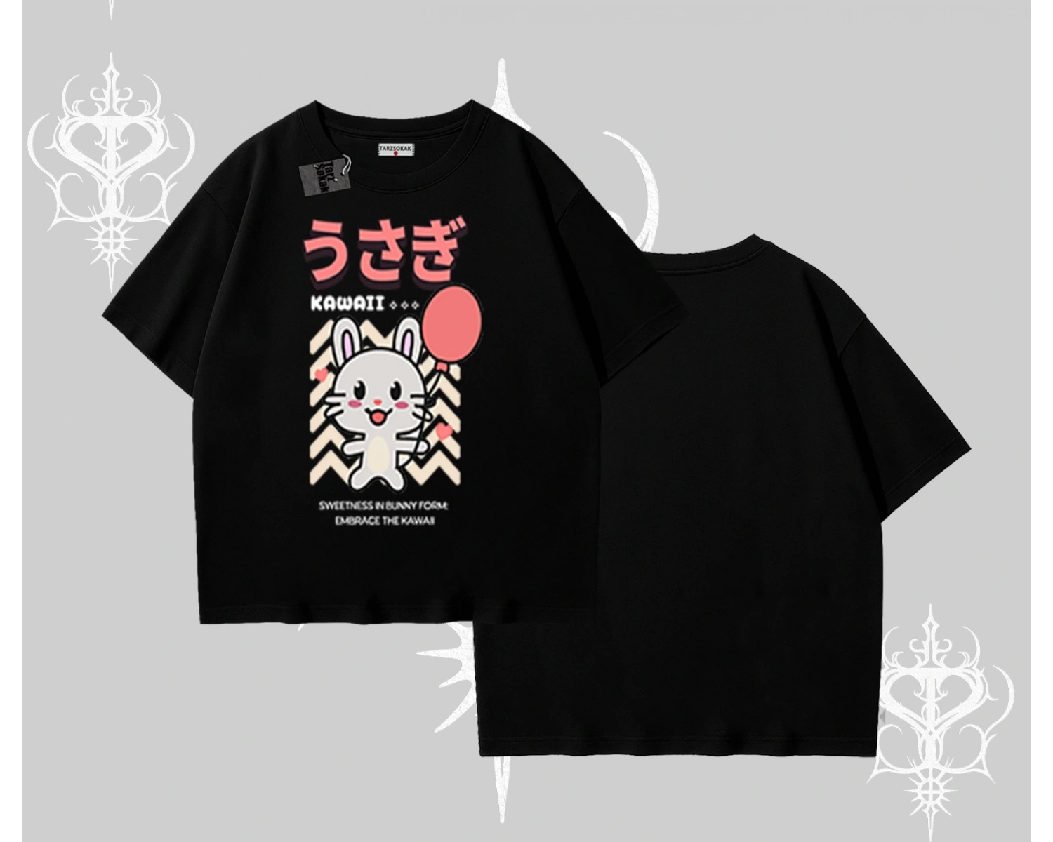 Oversize Tshirt Usagi Kawaii Cute Heart Energy