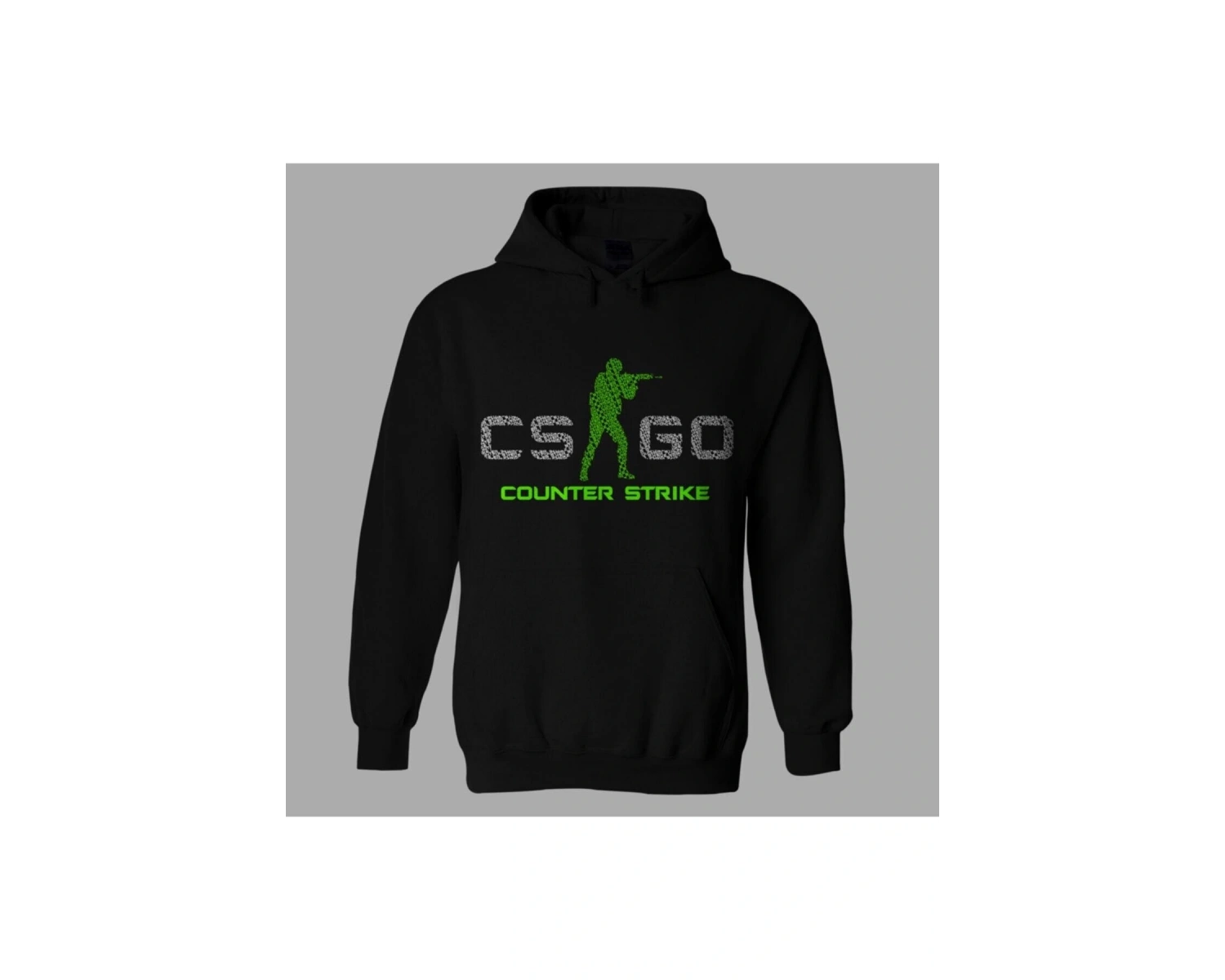 Oversize Unisex Cs Go Counter Strike Siyah Sweatshirt