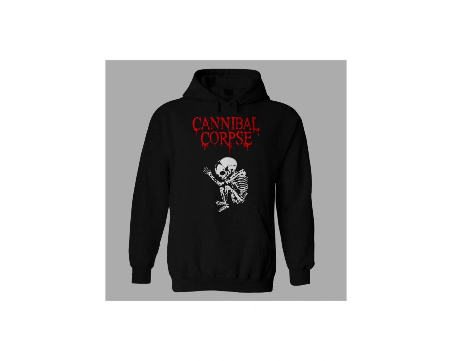 Oversize Unisex Siyah Cannibal Corpse Siyah Hoodie