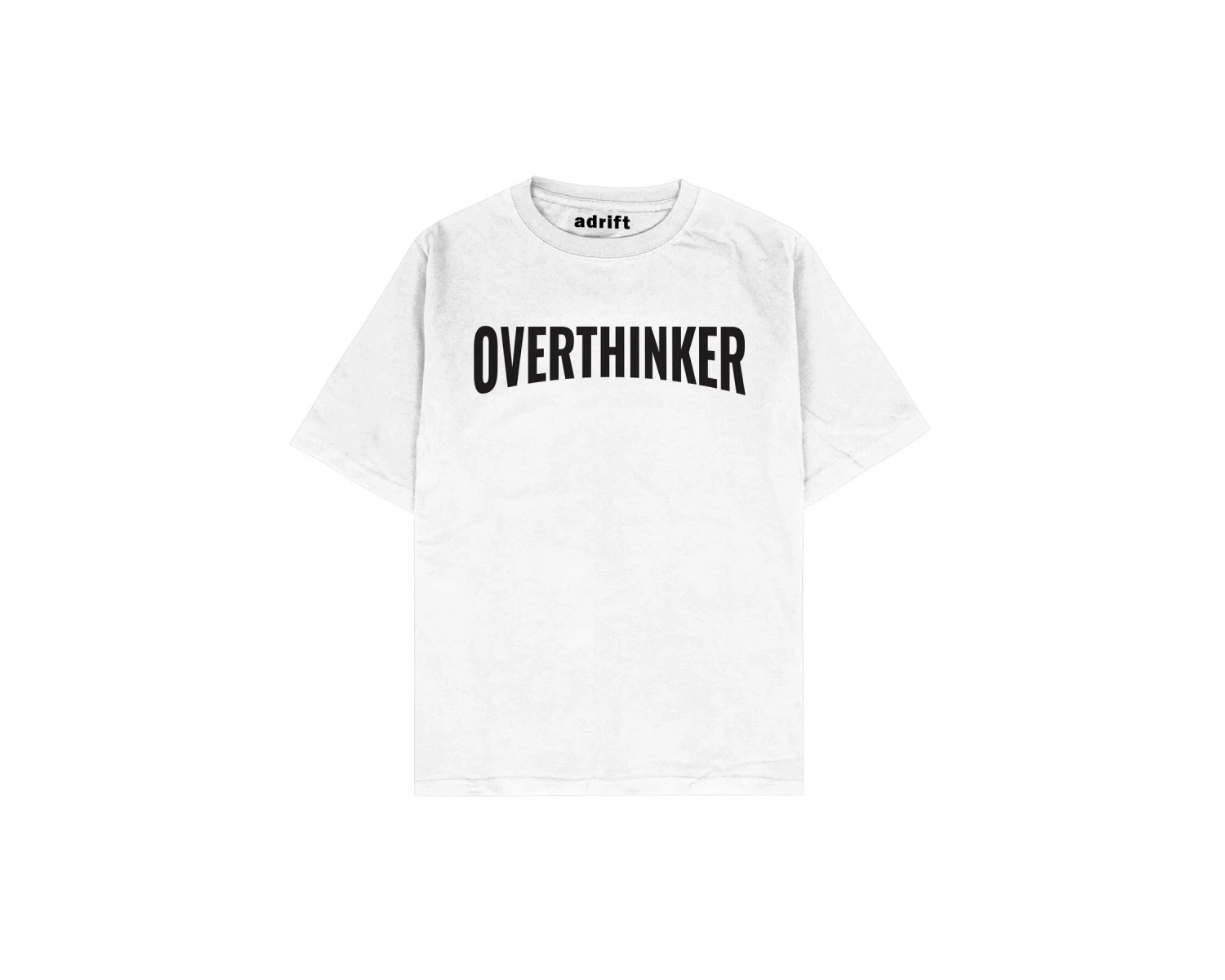 Overthinker Beyaz Oversize Unisex T-shirt