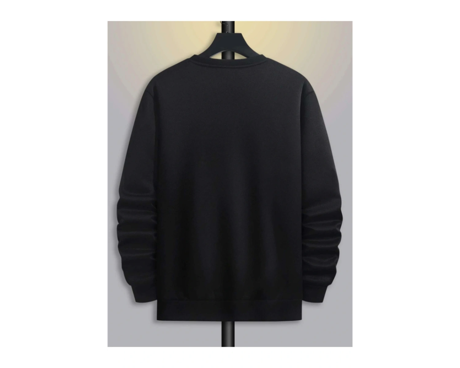 PARİS Oversize Bisiklet Yaka Pamuklu Sweatshirt Siyah