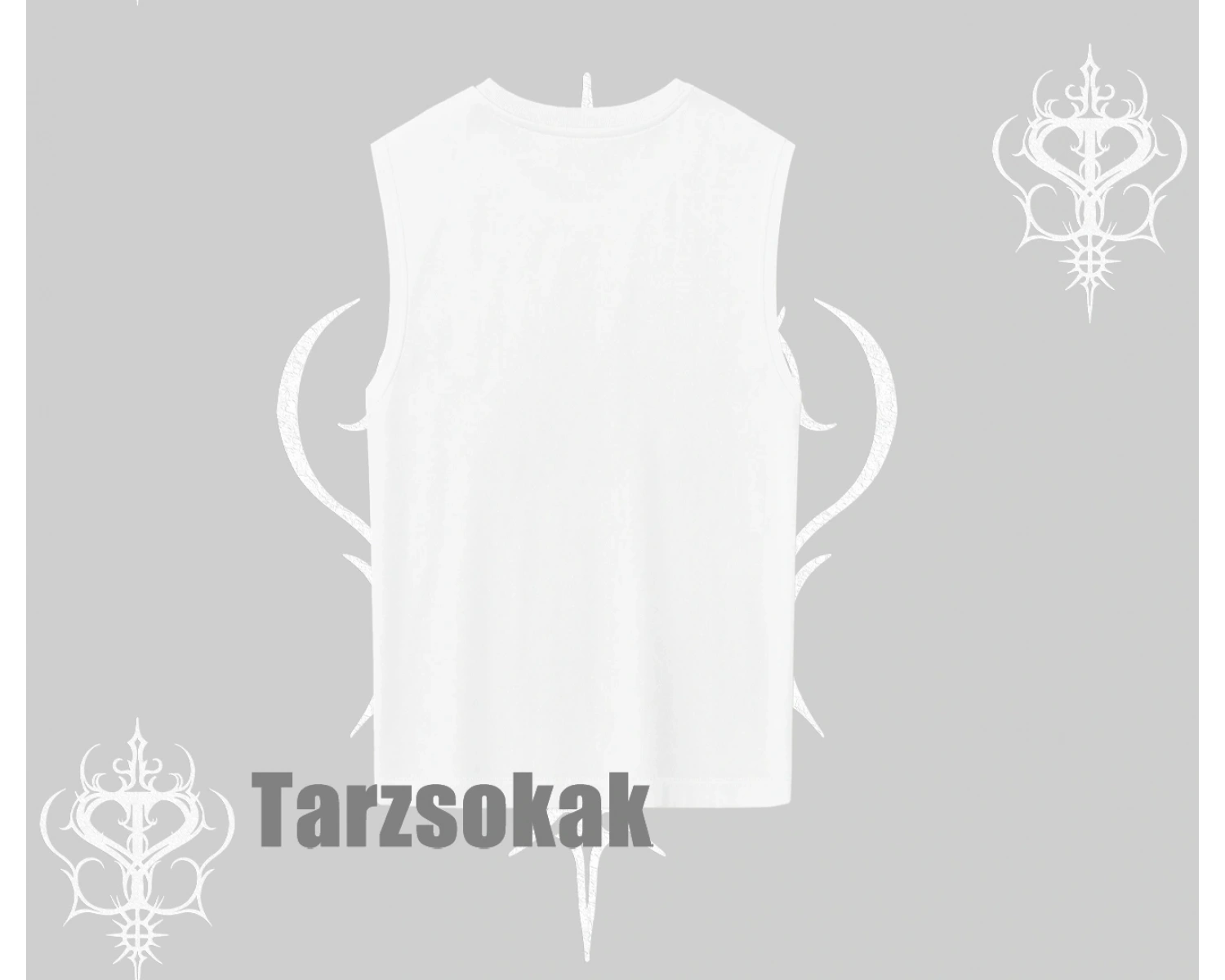 Paws Off Yazılı Kedi Baskılı Streetwear Kolsuz Tshirt