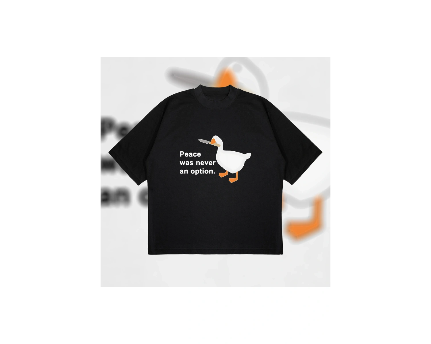 Peace Was Never An Option Boxy Fit Oversize Unisex Tshirt – Kalın Kumaşlı Baskılı