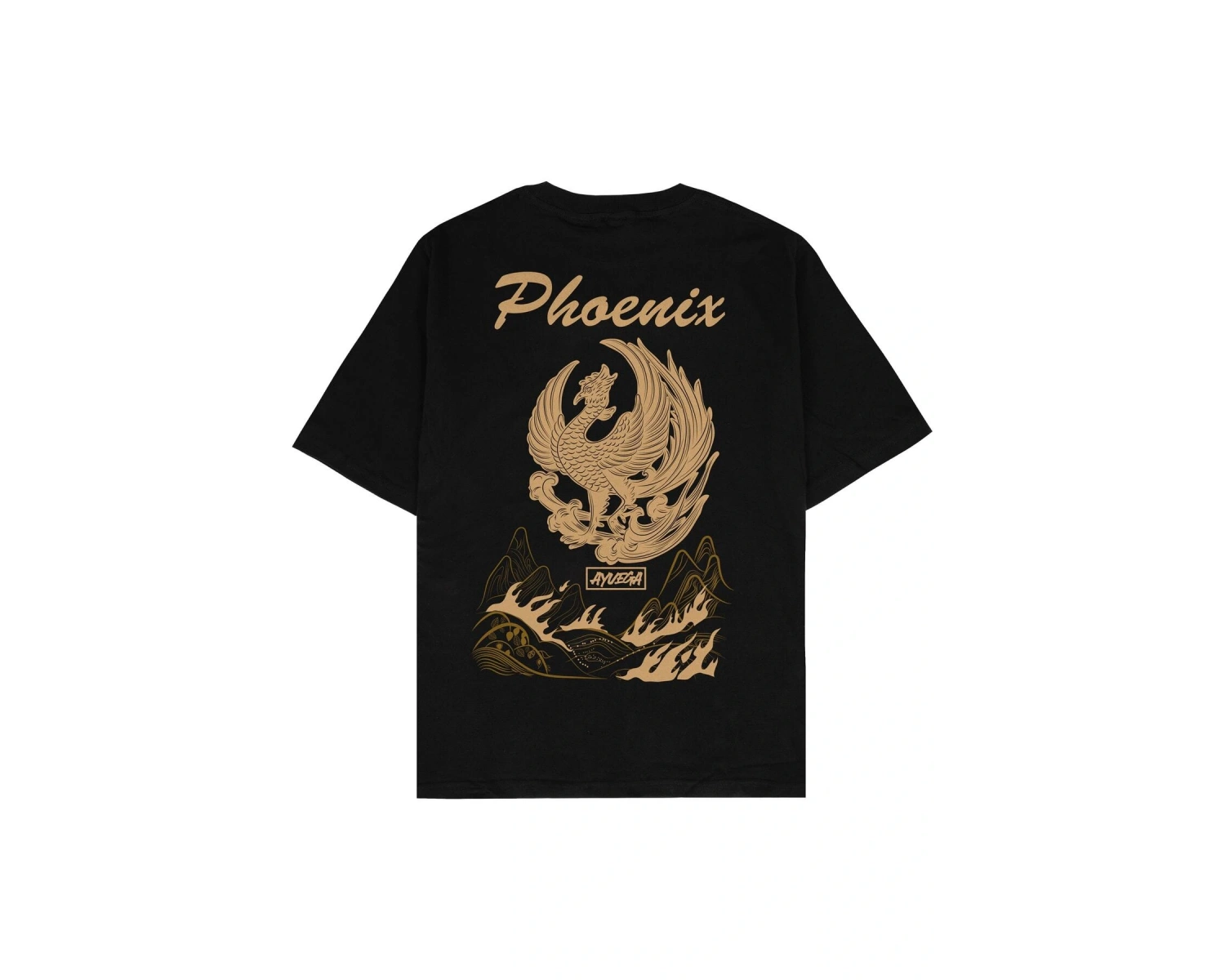 Phoenix Siyah Oversize Unisex T-shirt