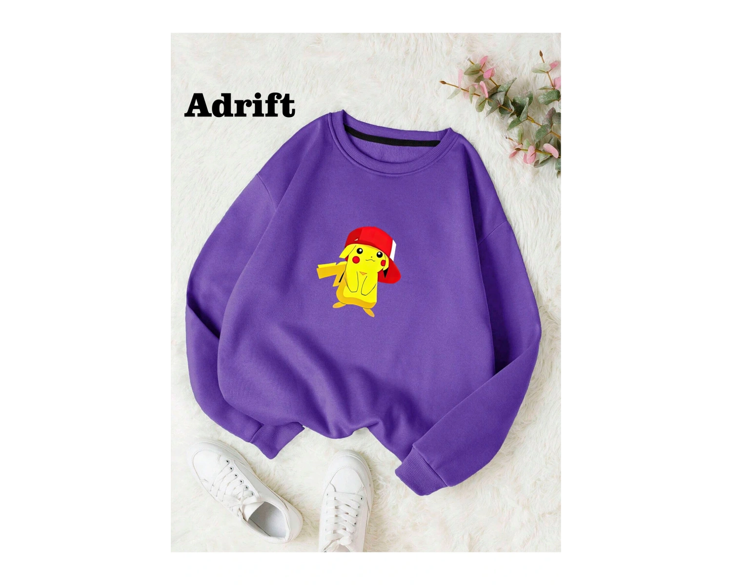 Pikacu Köstebek Sokak Trend Tasarım Harajuku/Gotik Mor