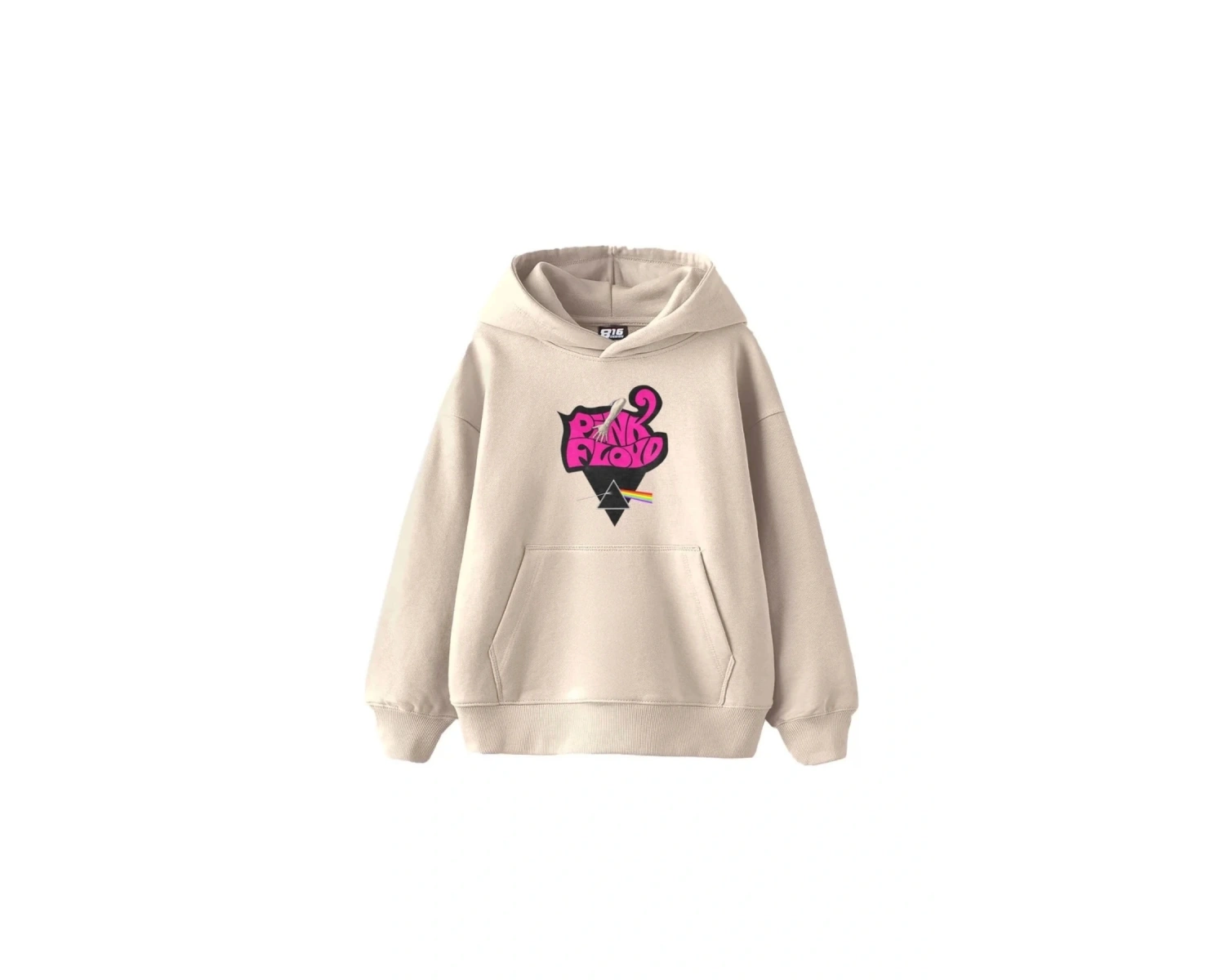 Pink Floyd Baskılı Oversize Unisex Bej