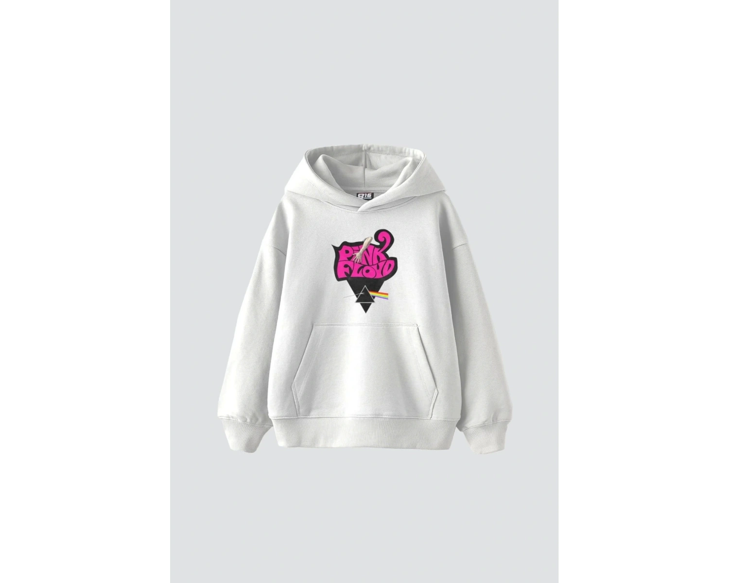 Pink Floyd Baskılı Oversize Unisex Beyaz