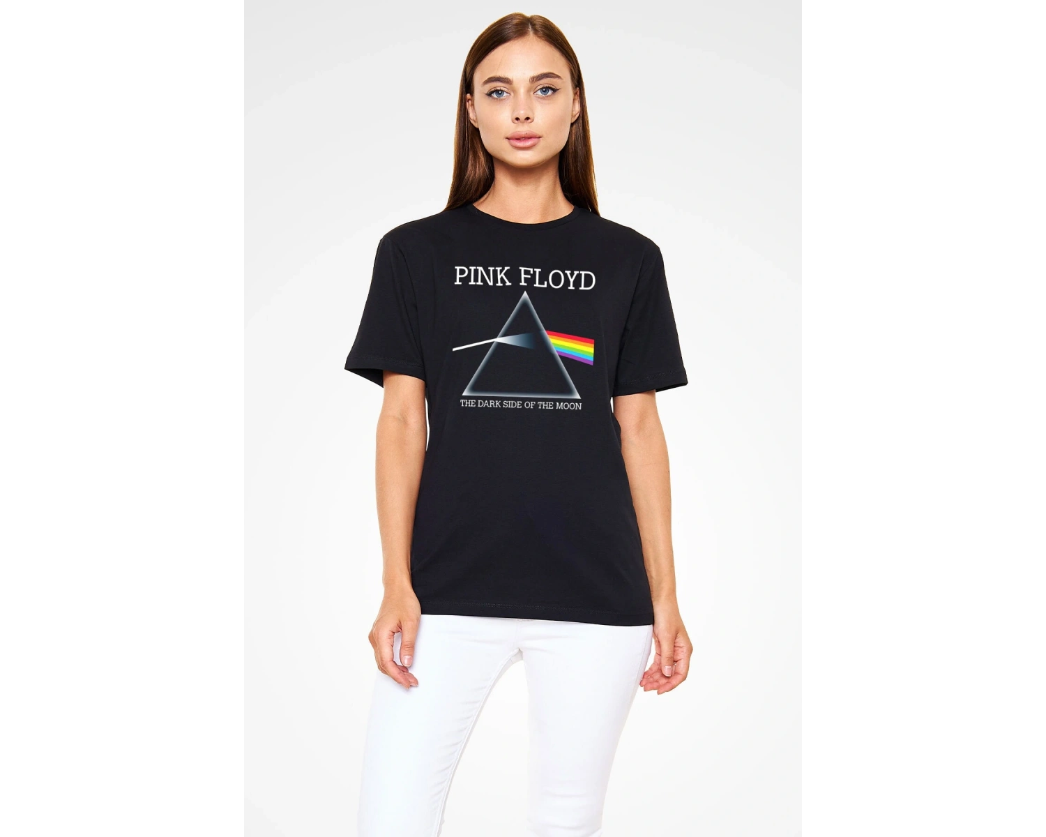 Pink Floyd Baskılı Unisex Beyaz Tişört