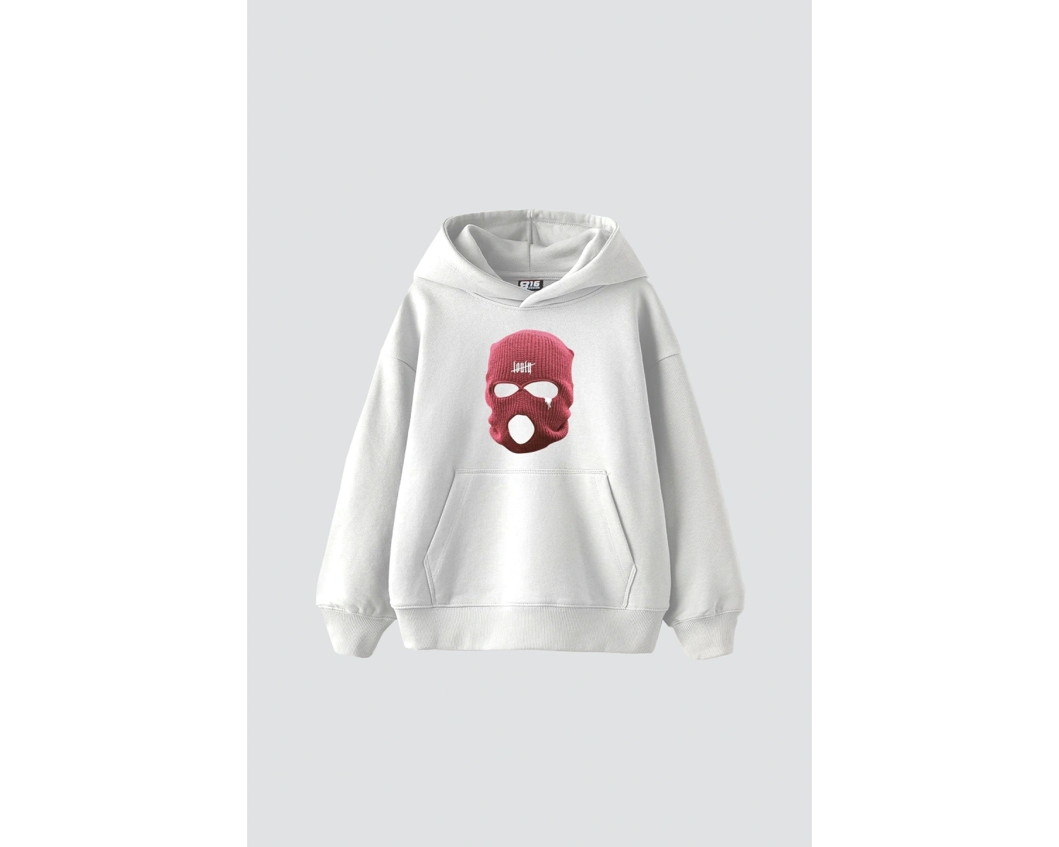 Pink Mask Baskılı Oversize Unisex Premium Beyaz