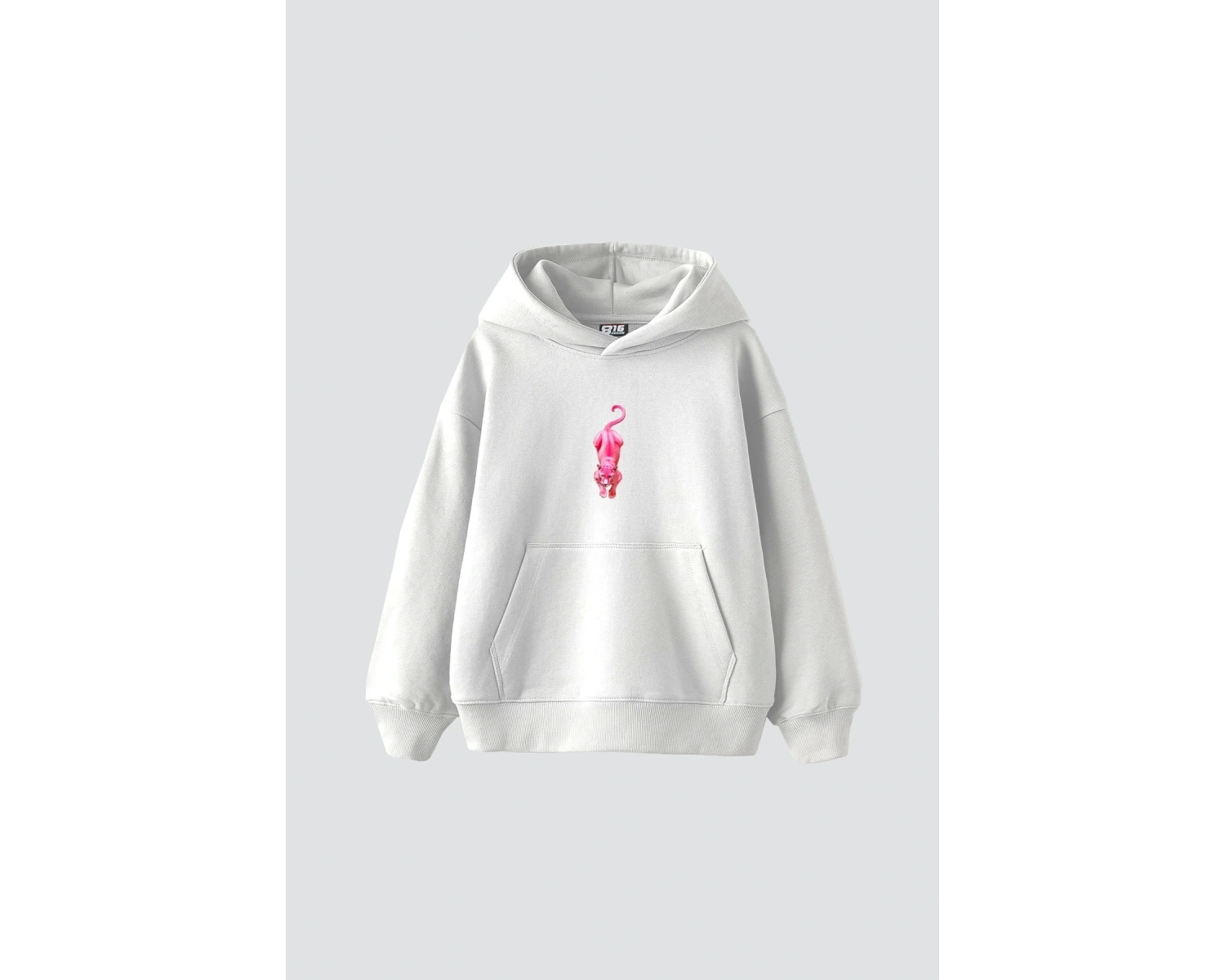 Pink Panther Baskılı Oversize Unisex Beyaz
