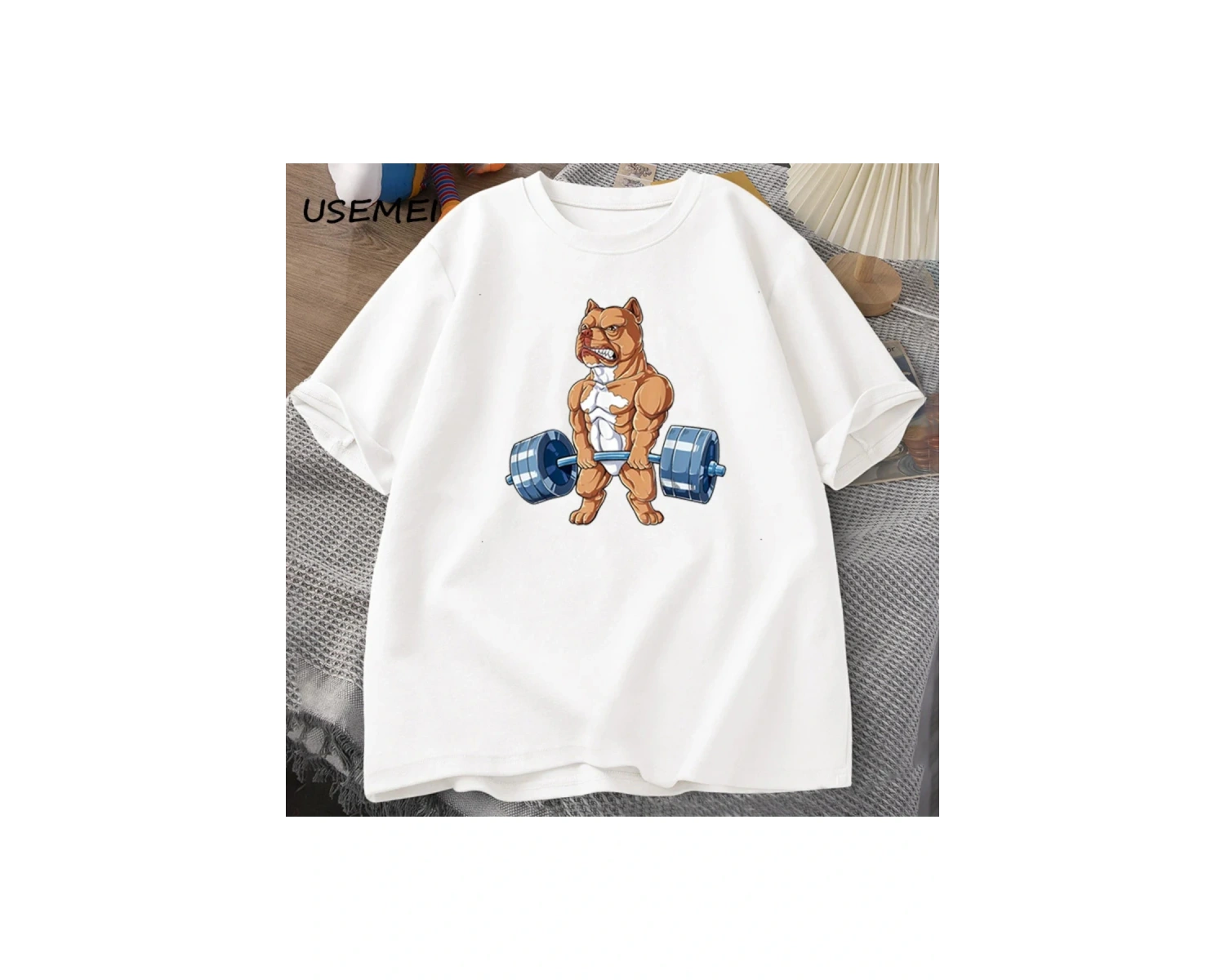 Pit Bull halter T-shirt komik Deadlift erkekler spor salonu Tshirt erkek pamuk kısa kollu O b 3001