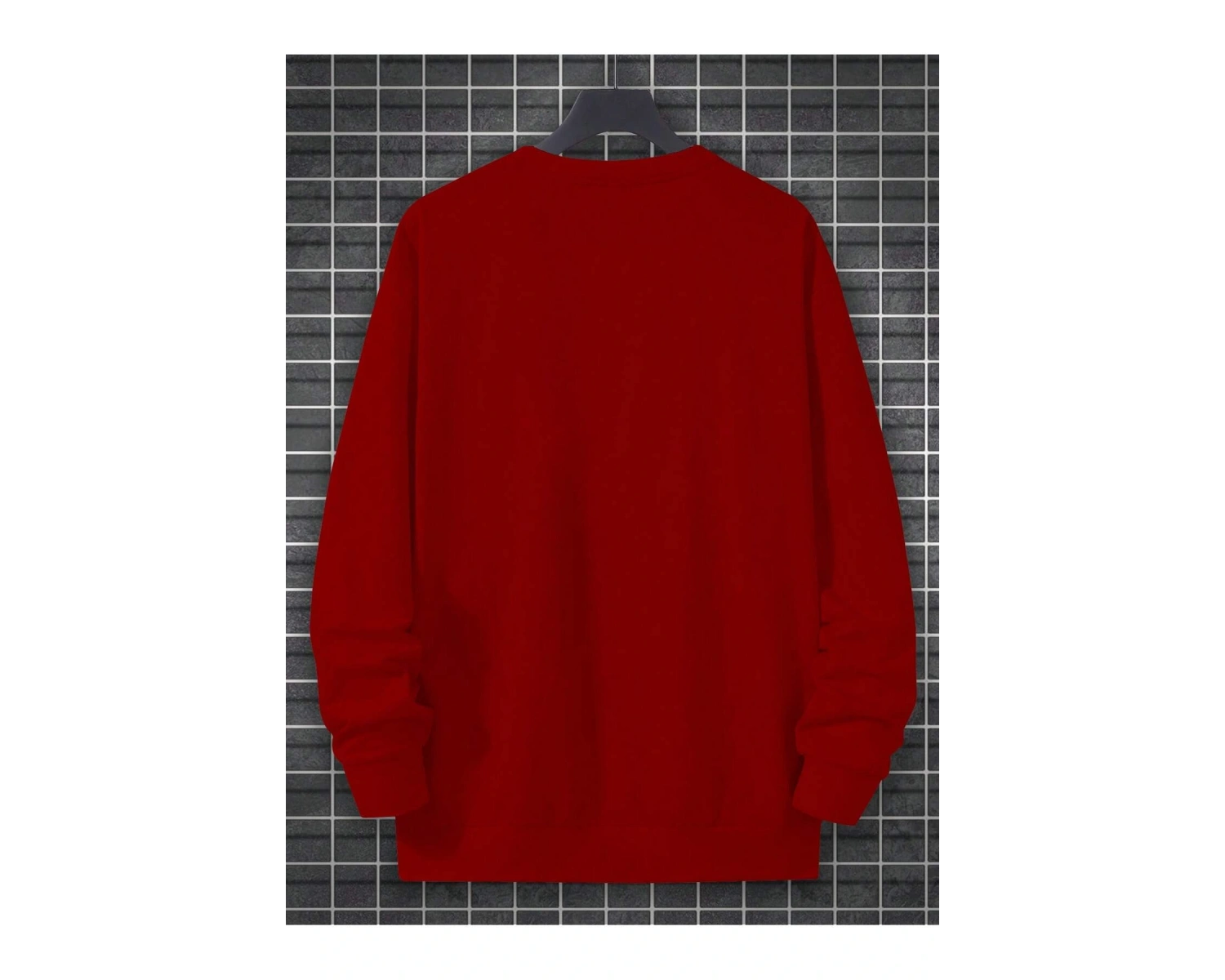 Plus Playing Card Print Sweatshirt Bordo