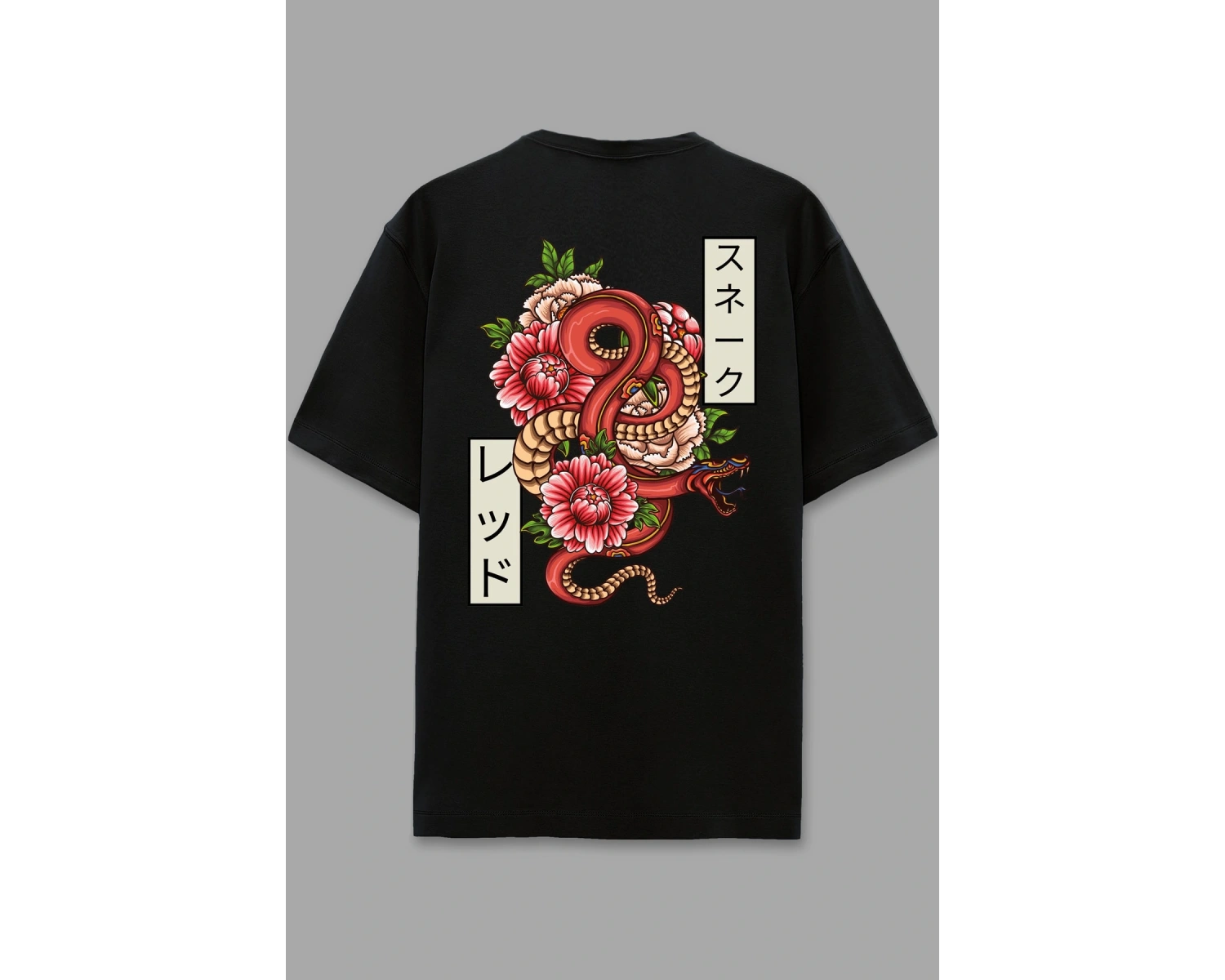 Posion Siyah Oversize Unisex T-shirt