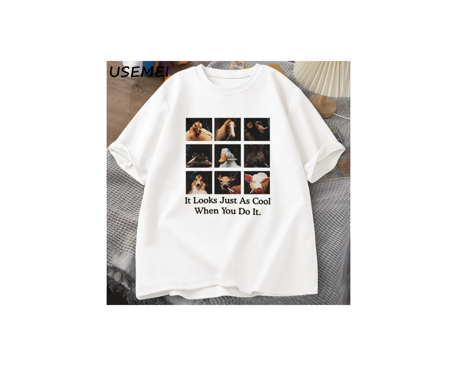 Possum T Shirt Opossum Lover için Komik Grafik T-Shirt Anksiyete Saldırı T Shirt Pamuk Kısa K 2812