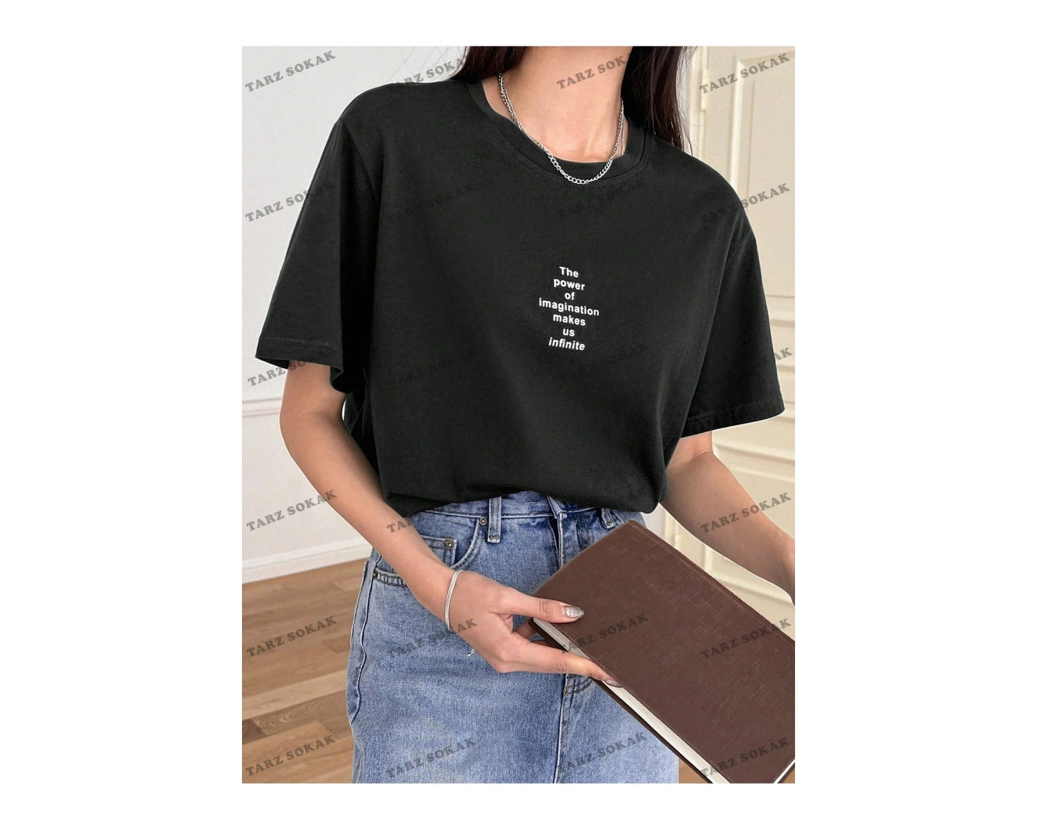 POWER Baskılı Oversize Kalıp Unisex T-shirt