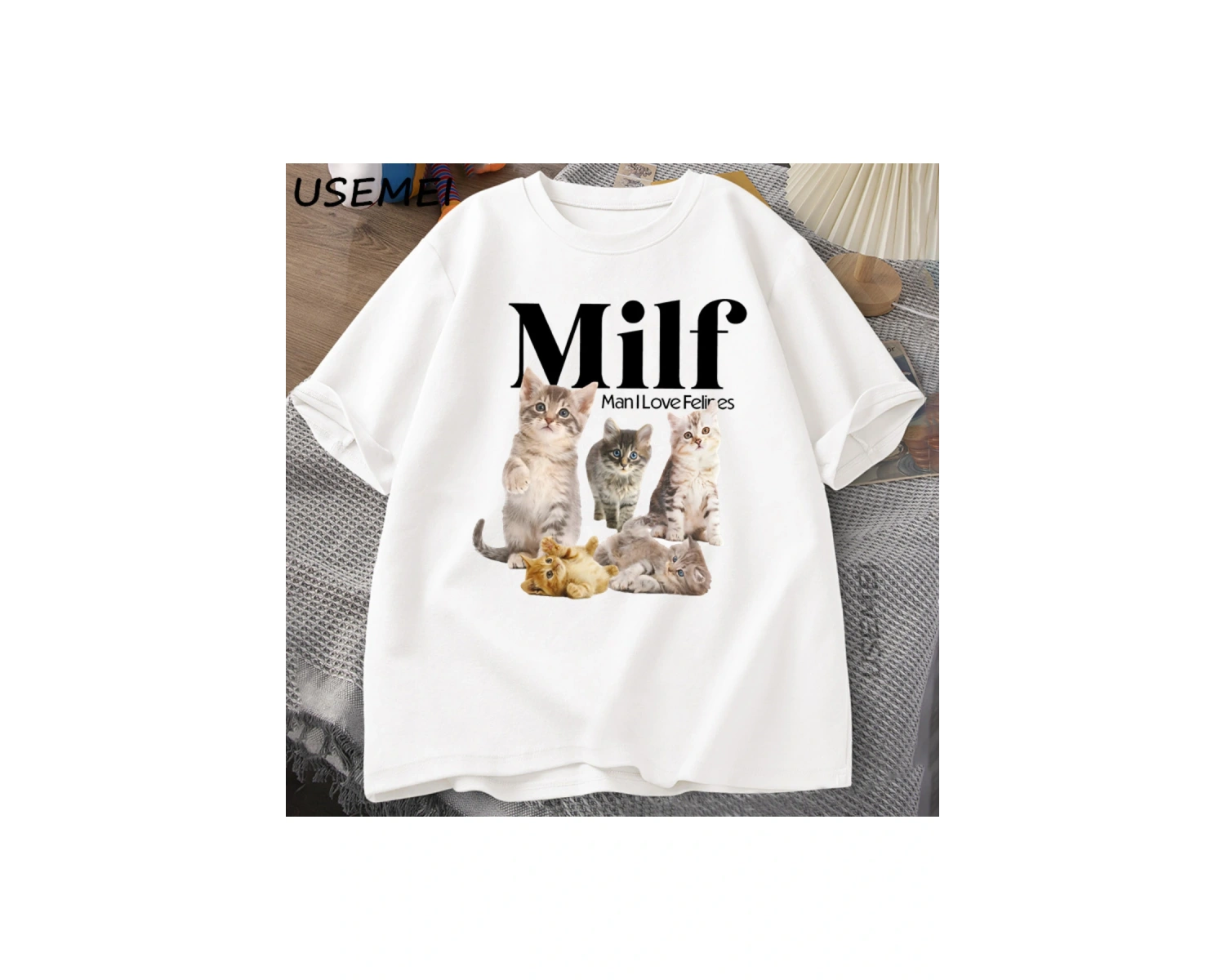 Powered Kurt Otistik TErkekler Retro Pamuk Kısa Kollu TeeCasaul Gevşek 2921