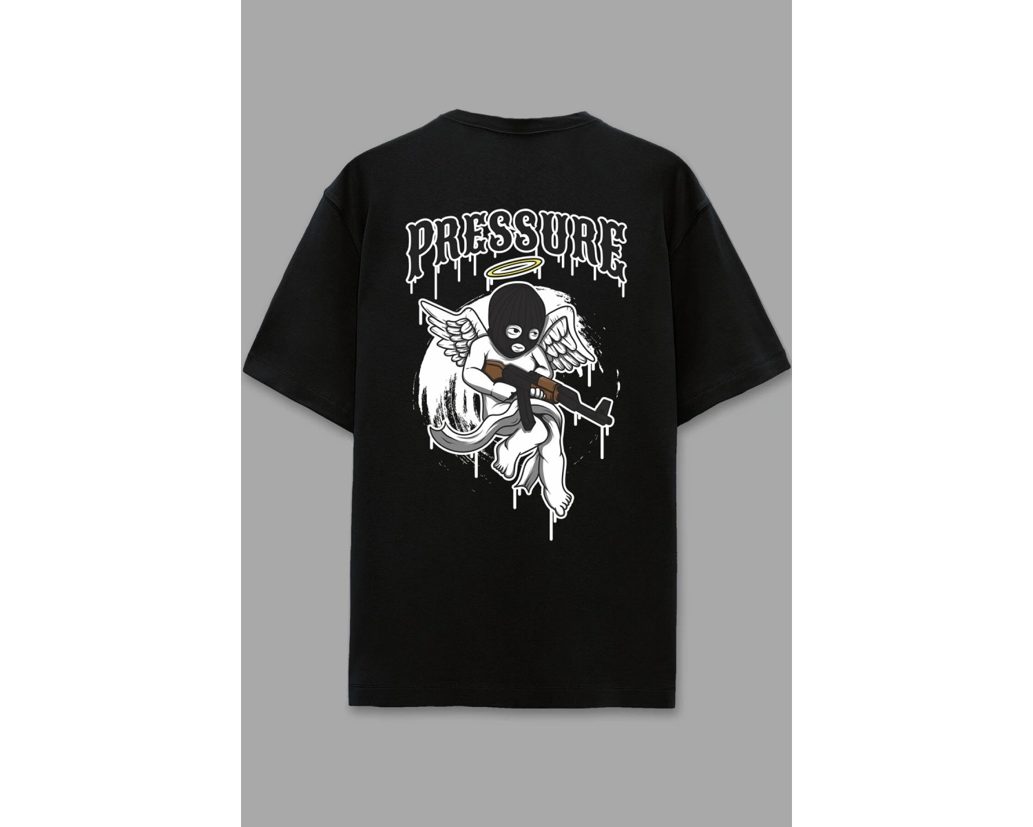 Pressure Beyaz Oversize Unisex T-shirt