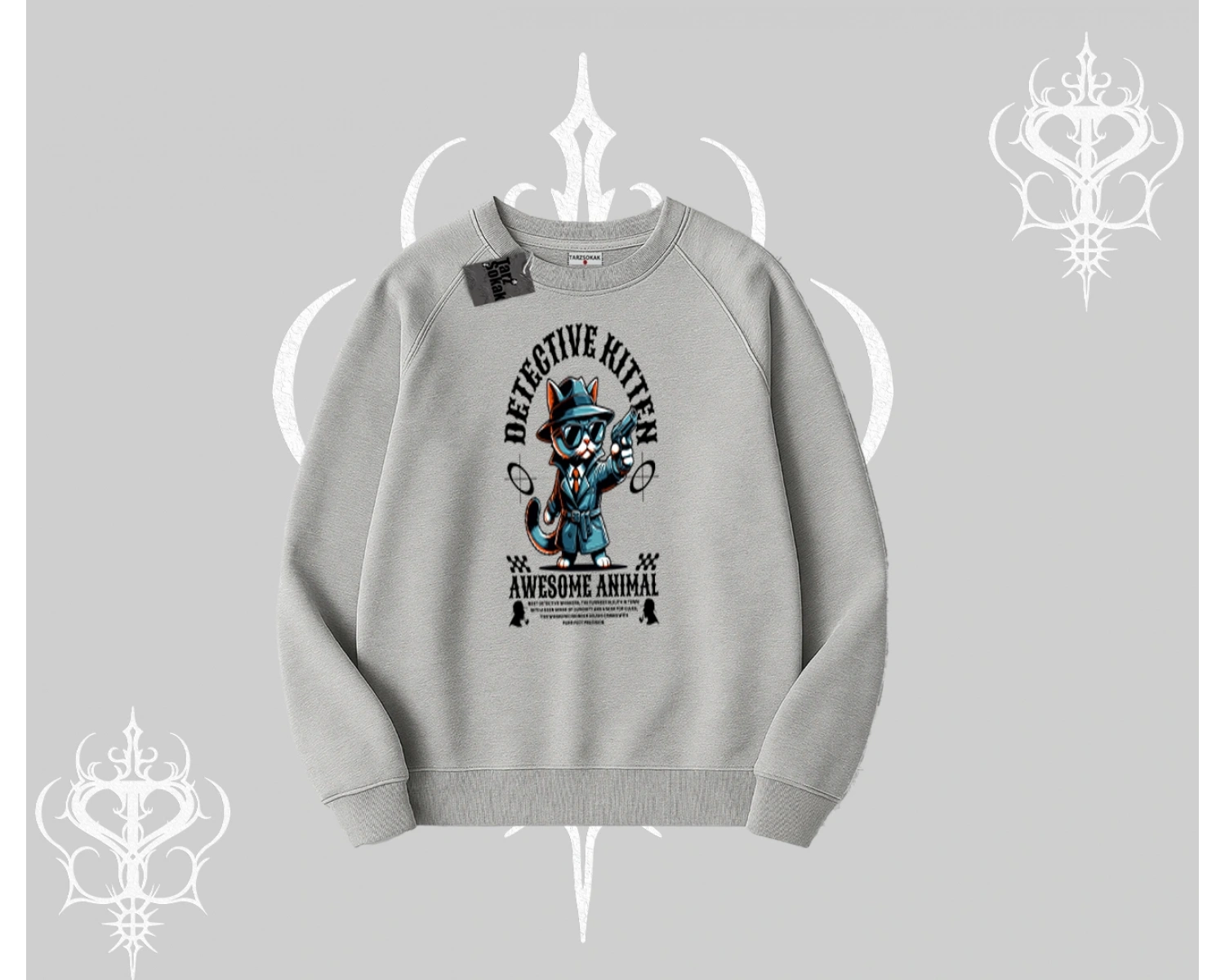 ProCATstinator Kedi Baskılı Biskilet Sweatshirt