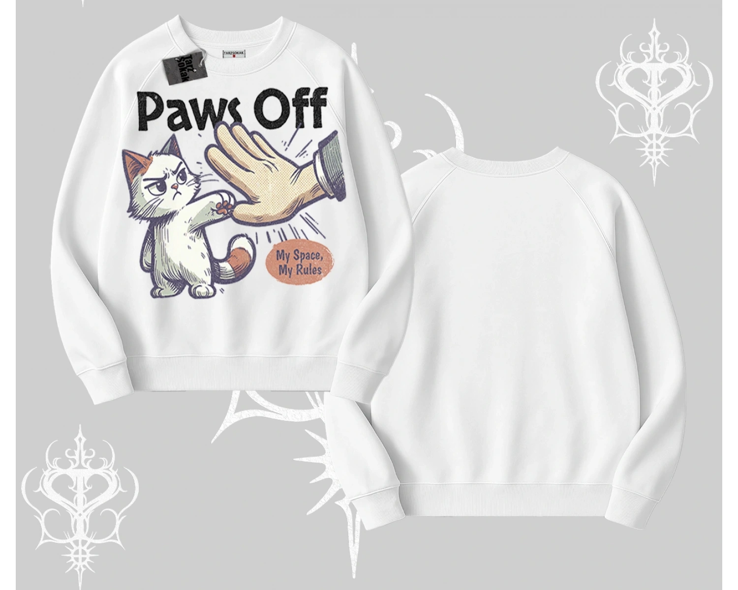 ProCATstinator Kedi Baskılı Biskilet Sweatshirt
