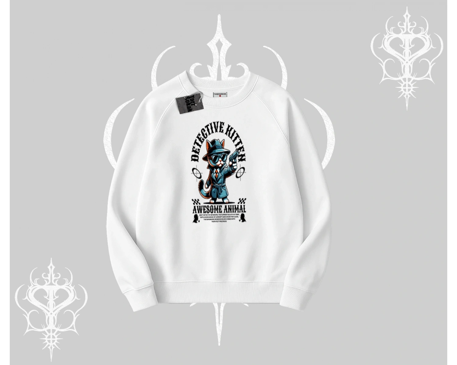 ProCATstinator Kedi Baskılı Kapşonlu Sweatshirt