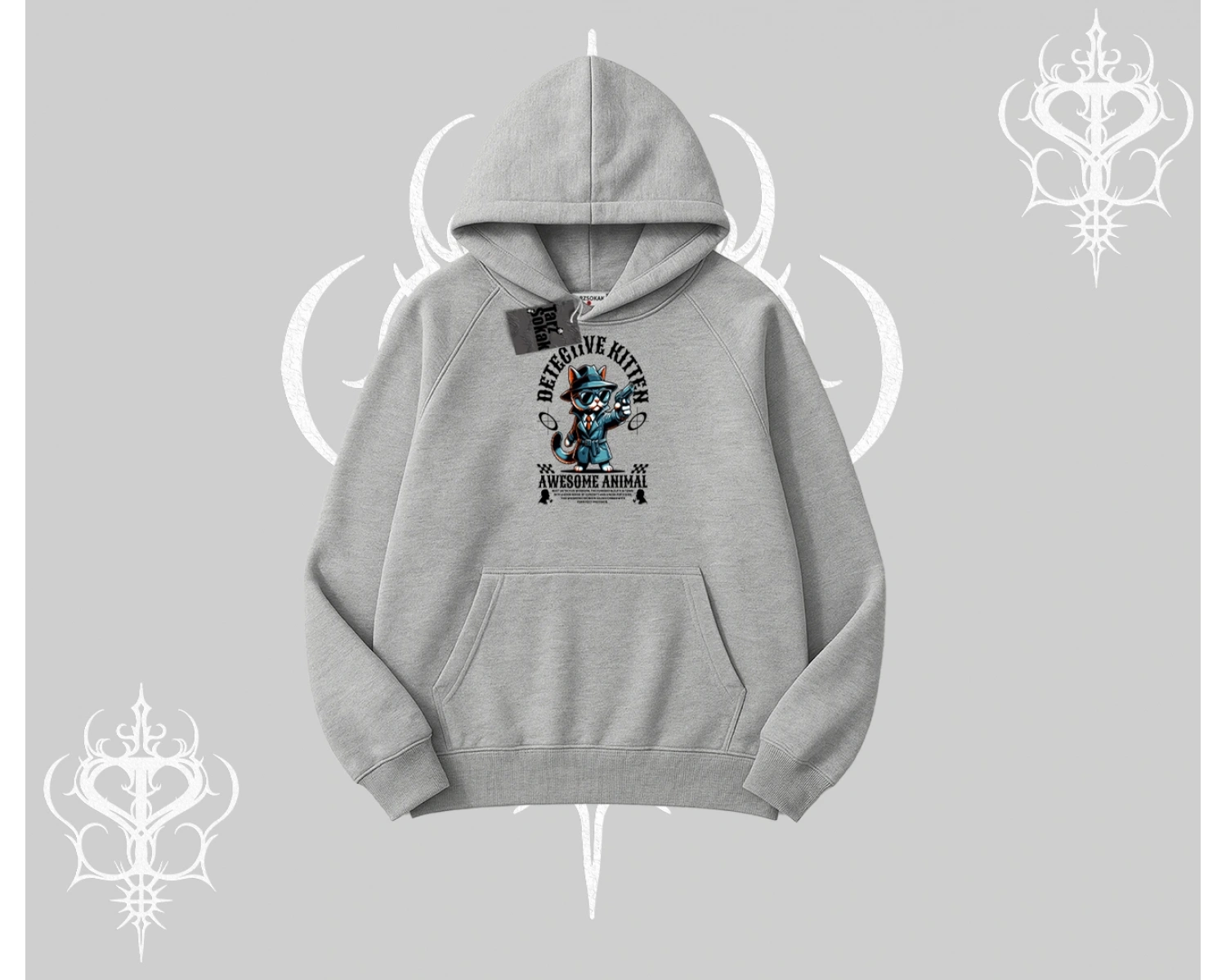 ProCATstinator Kedi Baskılı Kapşonlu Sweatshirt