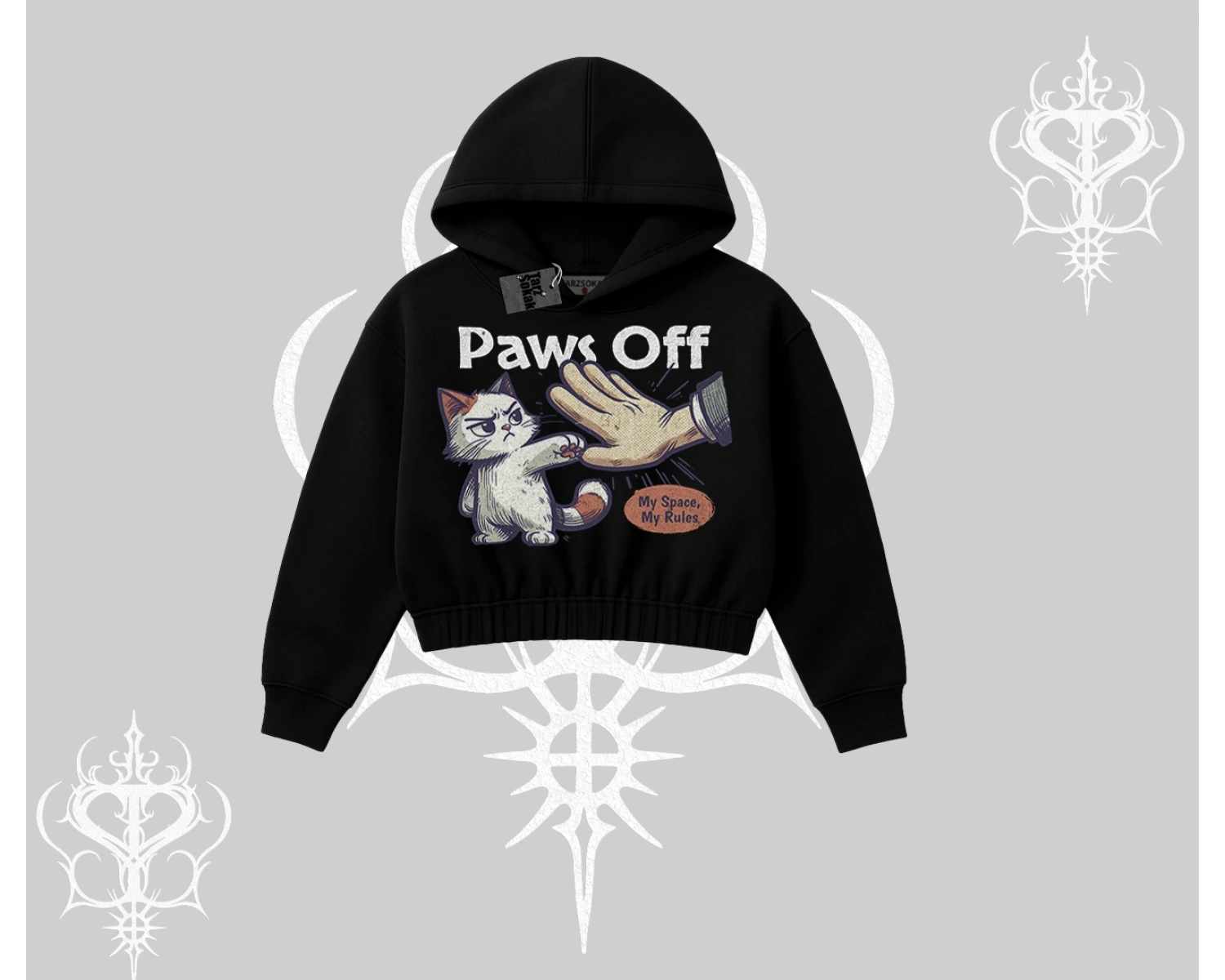 ProCATstinator Kedi Baskılı Kayık Yaka Sweatshirt