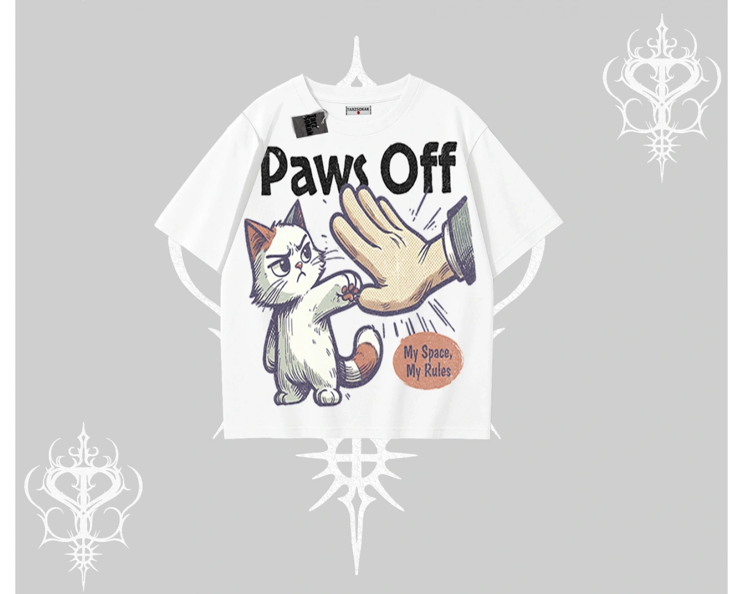 ProCATstinator Kedi Baskılı Oversize Tshirt