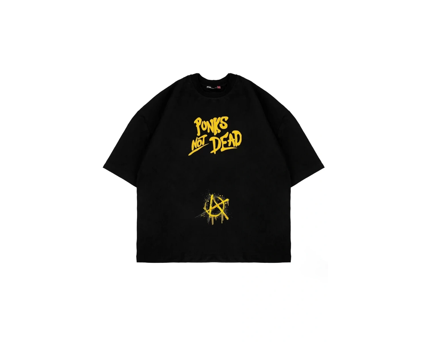 Punks Not Dead Sırt Baskılı Oversize Unisex Beyaz