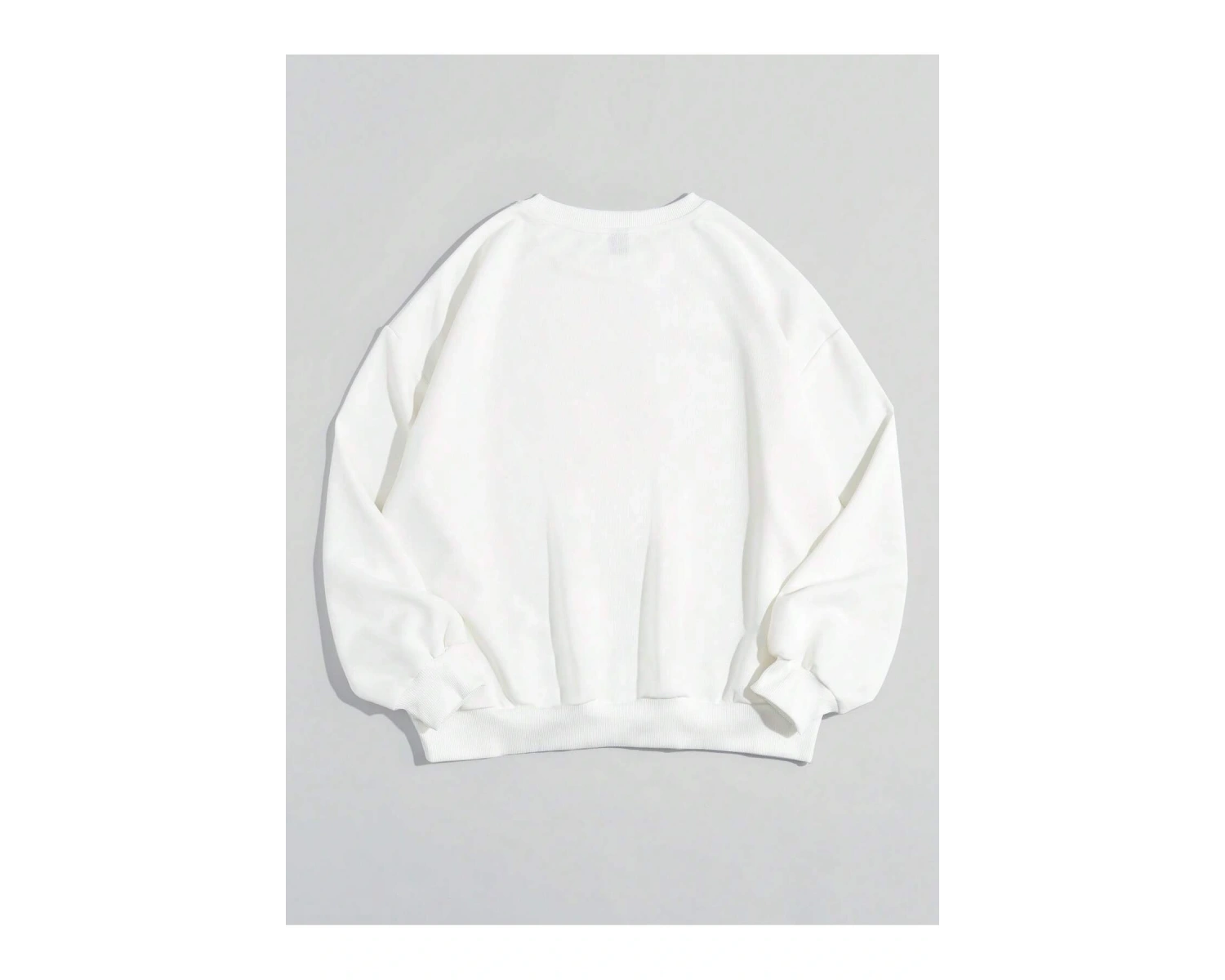 Qutie Slogan & Cartoon Graphic Drop Shoulder Sweatshirt Beyaz