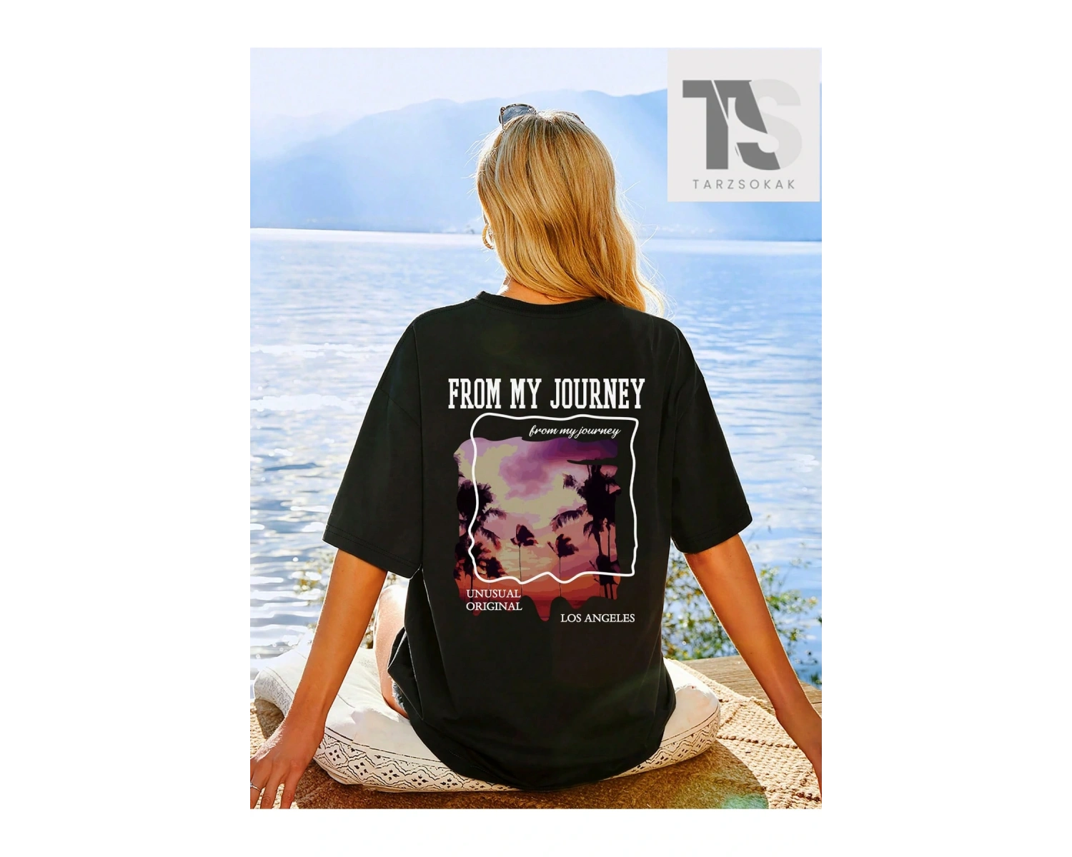 Qutie Sloganlı Grafik Düşük Omuz Tişört