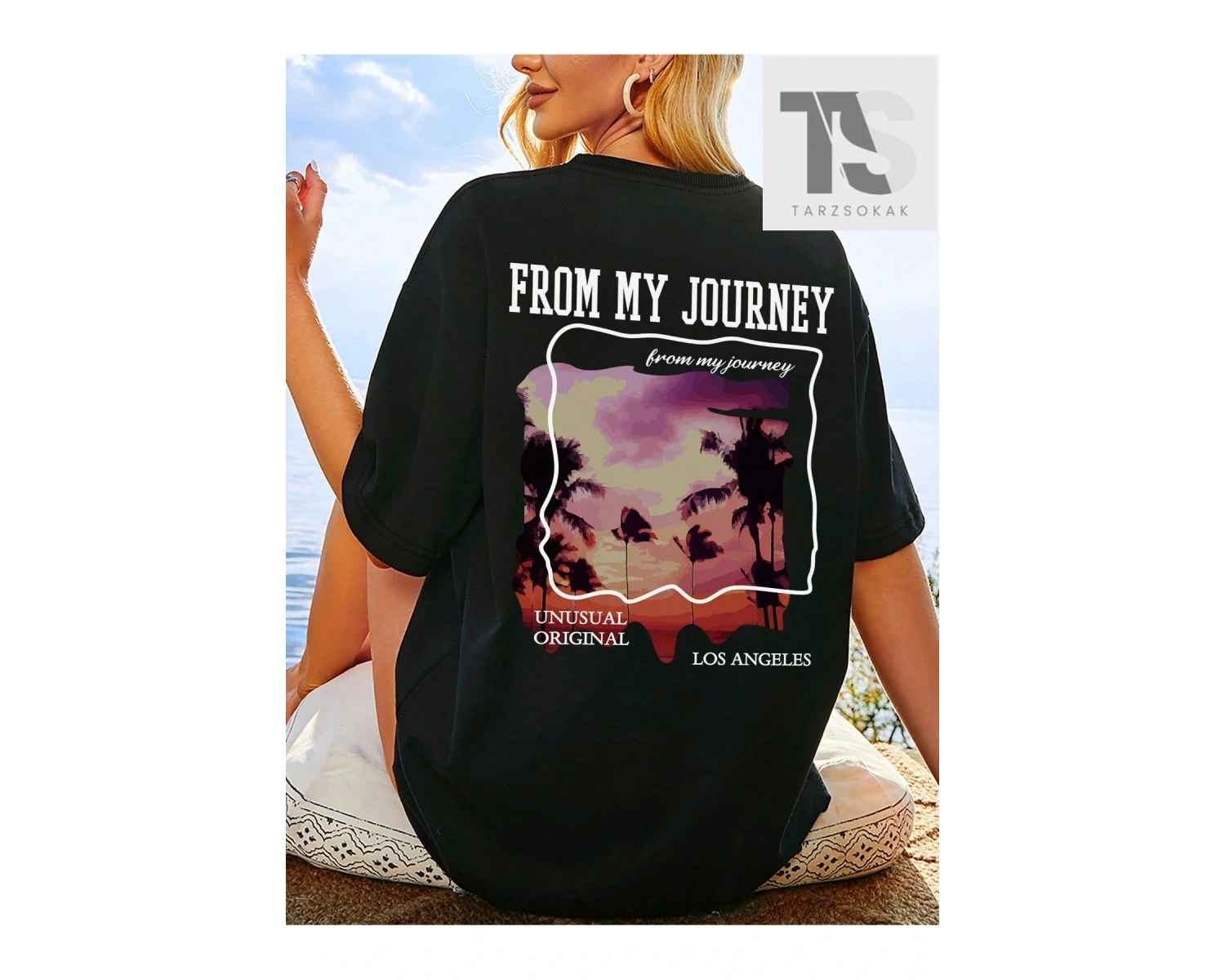 Qutie Sloganlı Grafik Düşük Omuz Tişört