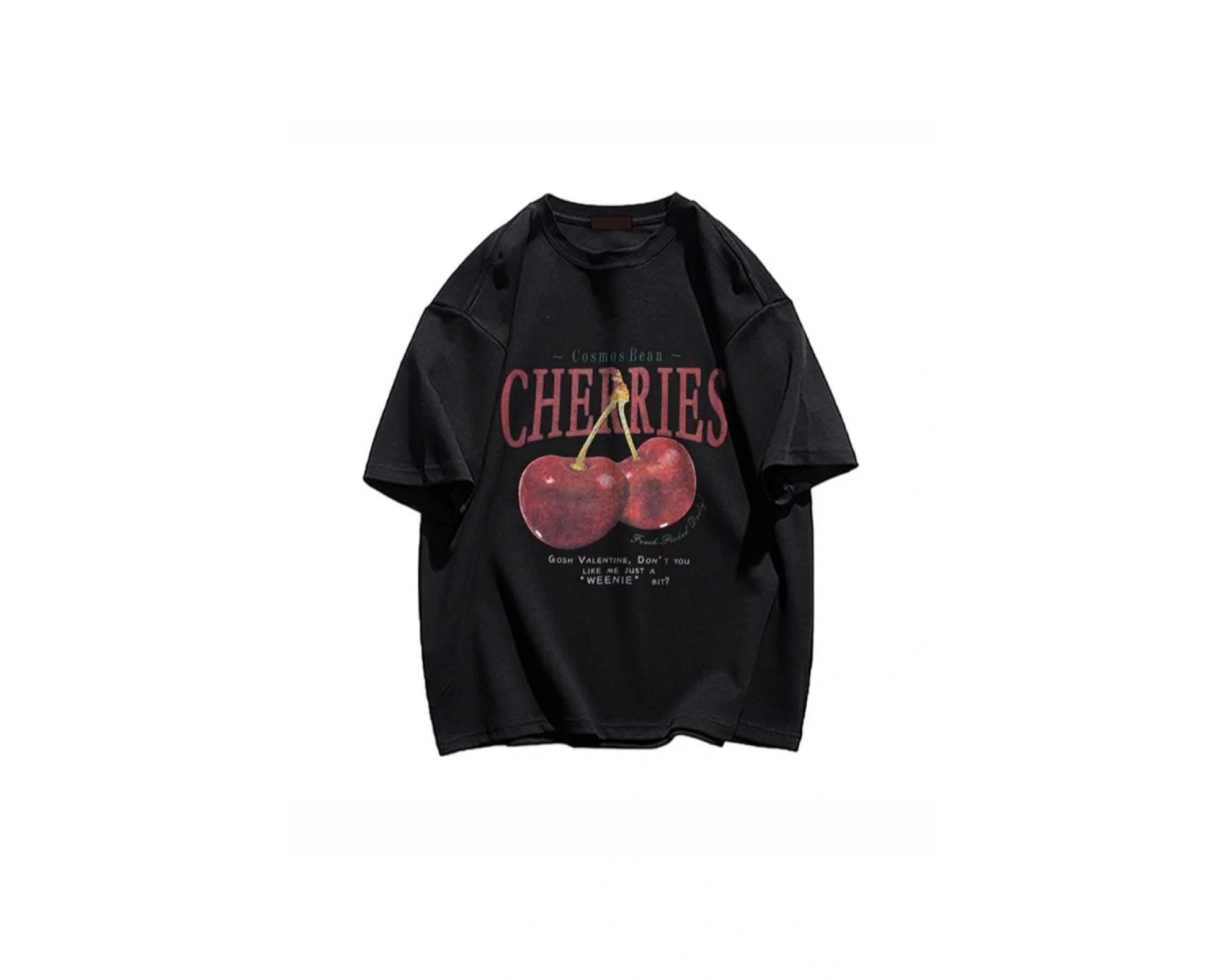 Red Cherries Baskılı Oversize Unisex