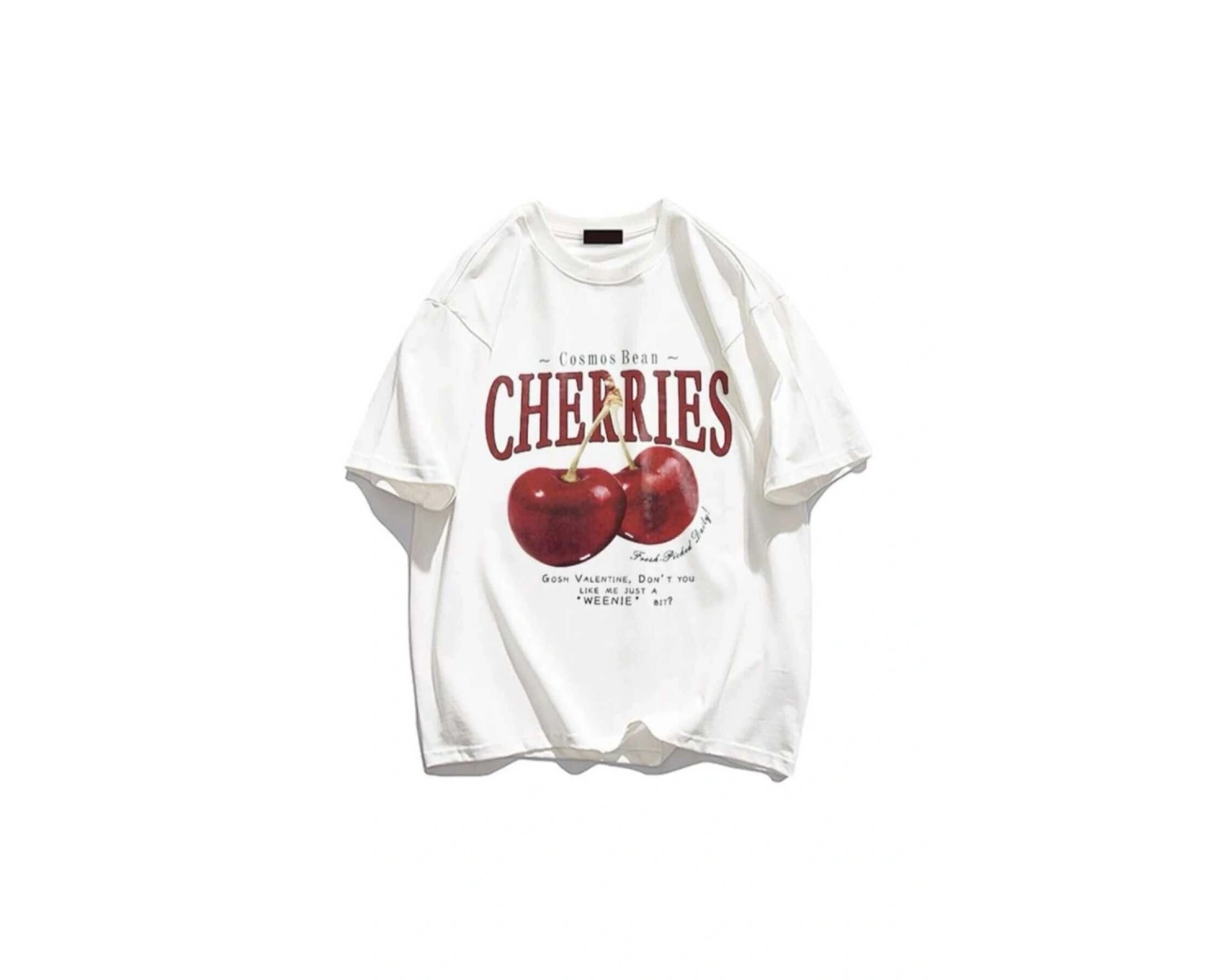 Red Cherries Baskılı Oversize Unisex