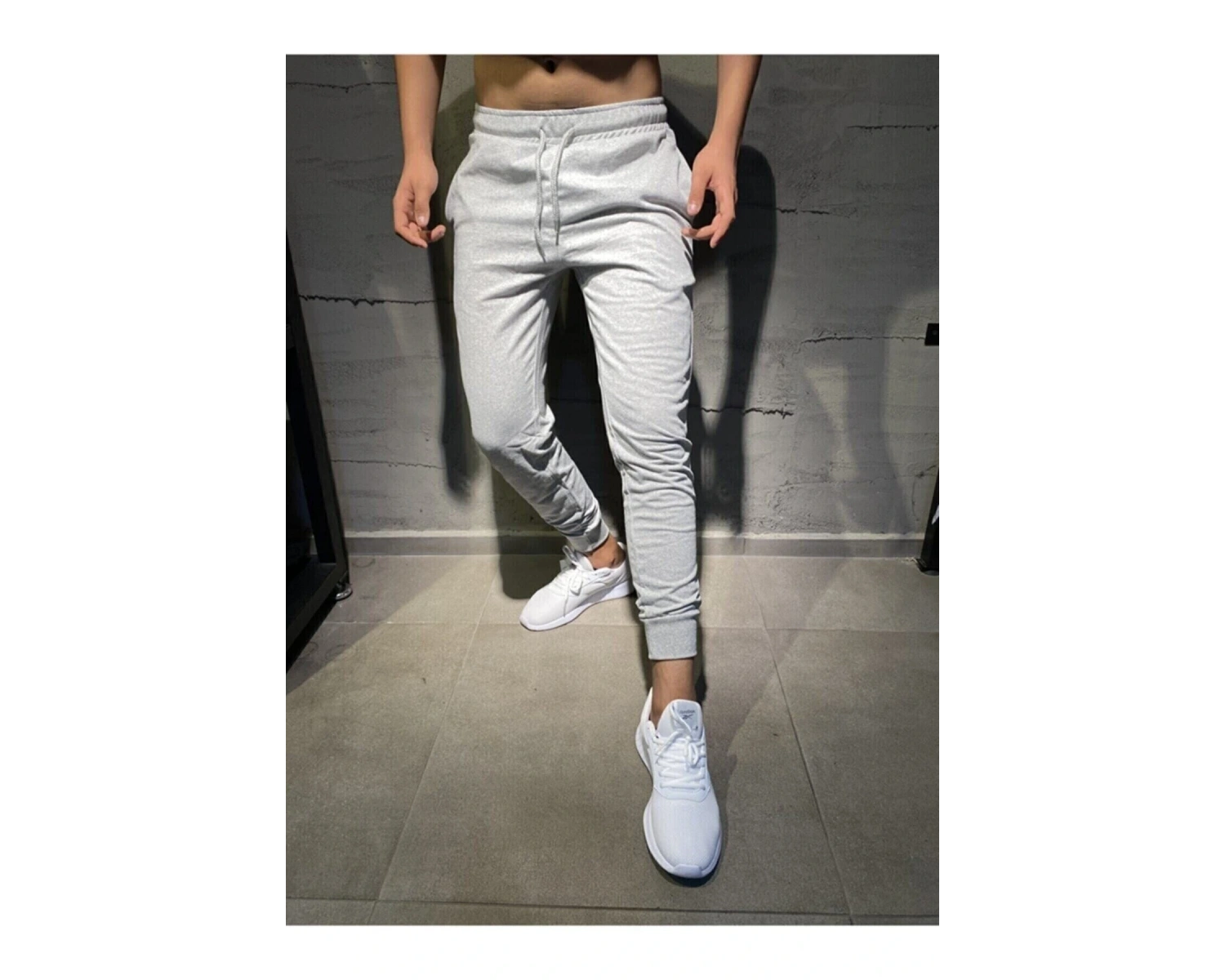 Relax family xf Erkek Yazlık Gri Eşofman Altı Jogger Dar Paça Pamuklu Slim Fit RLX044513