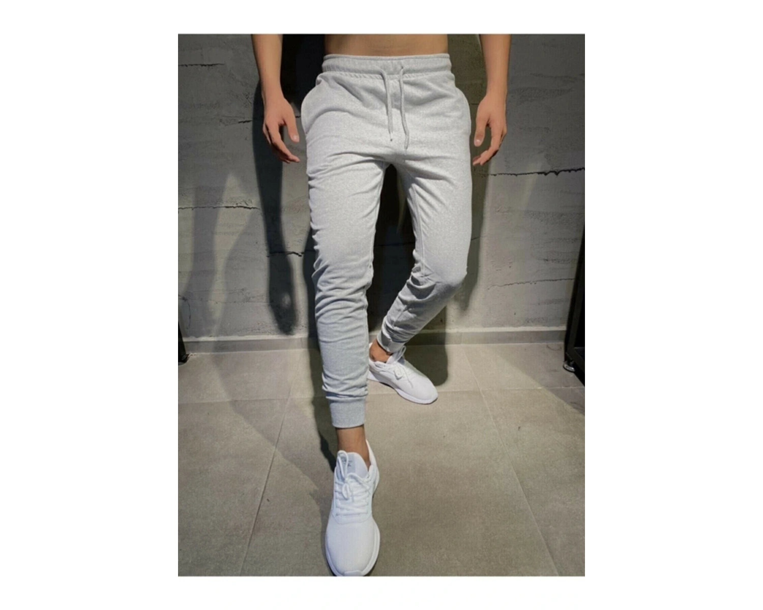 Relax family xf Erkek Yazlık Gri Eşofman Altı Jogger Dar Paça Pamuklu Slim Fit RLX044513