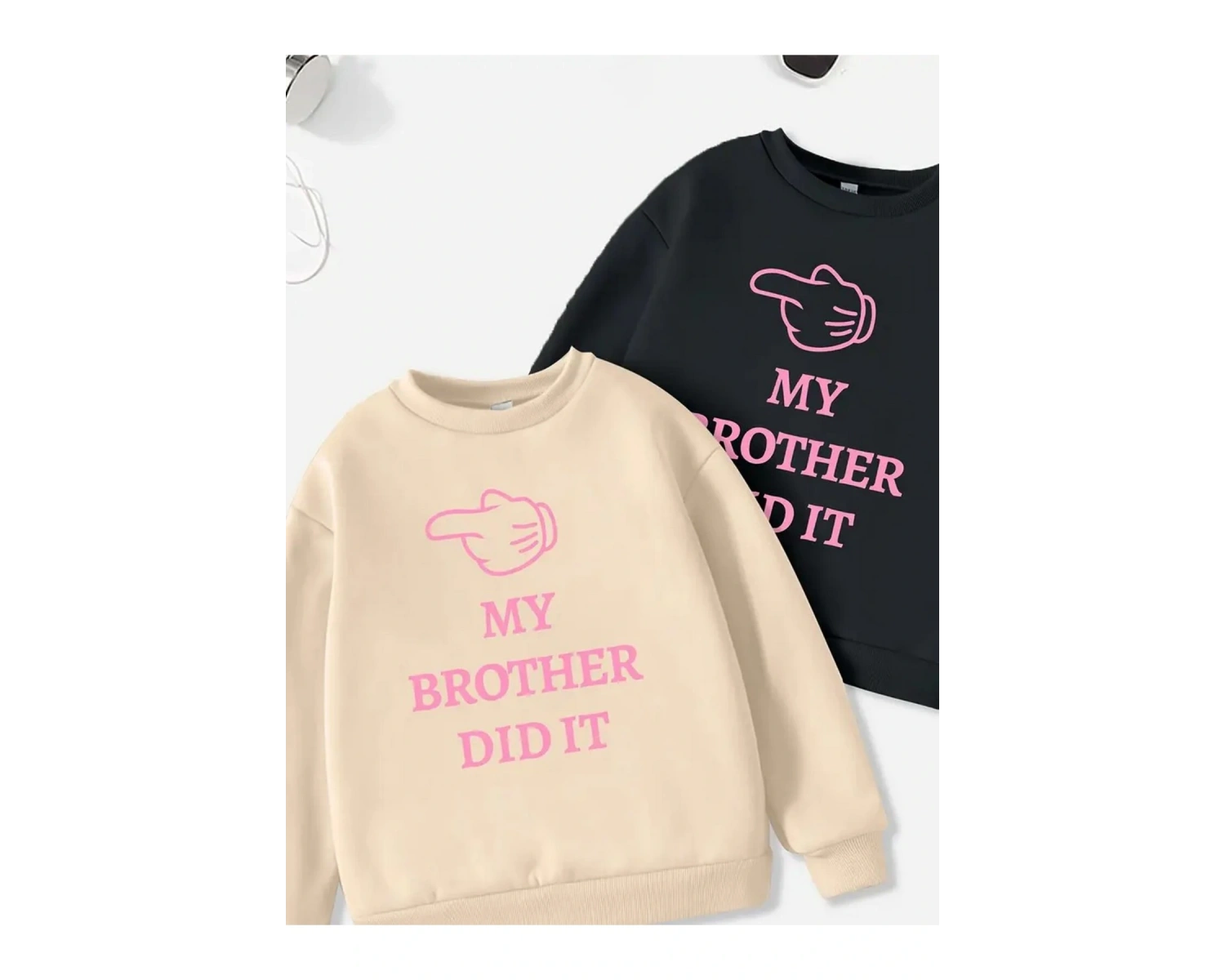 Renkli Biskilet Yaka Sweatshirt Çift Sevgili Kombinleri Couple Clothing