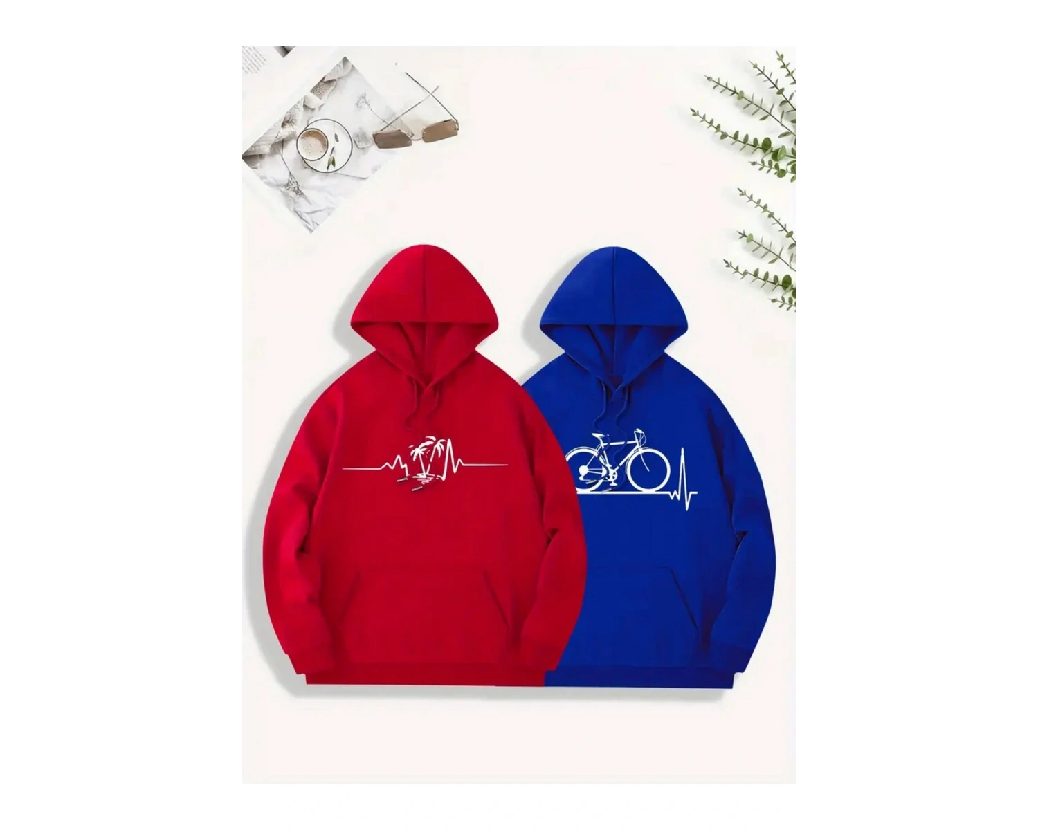 Renkli Kapşonlu Sweatshirt Çift Sevgili Kombinleri Couple Clothing