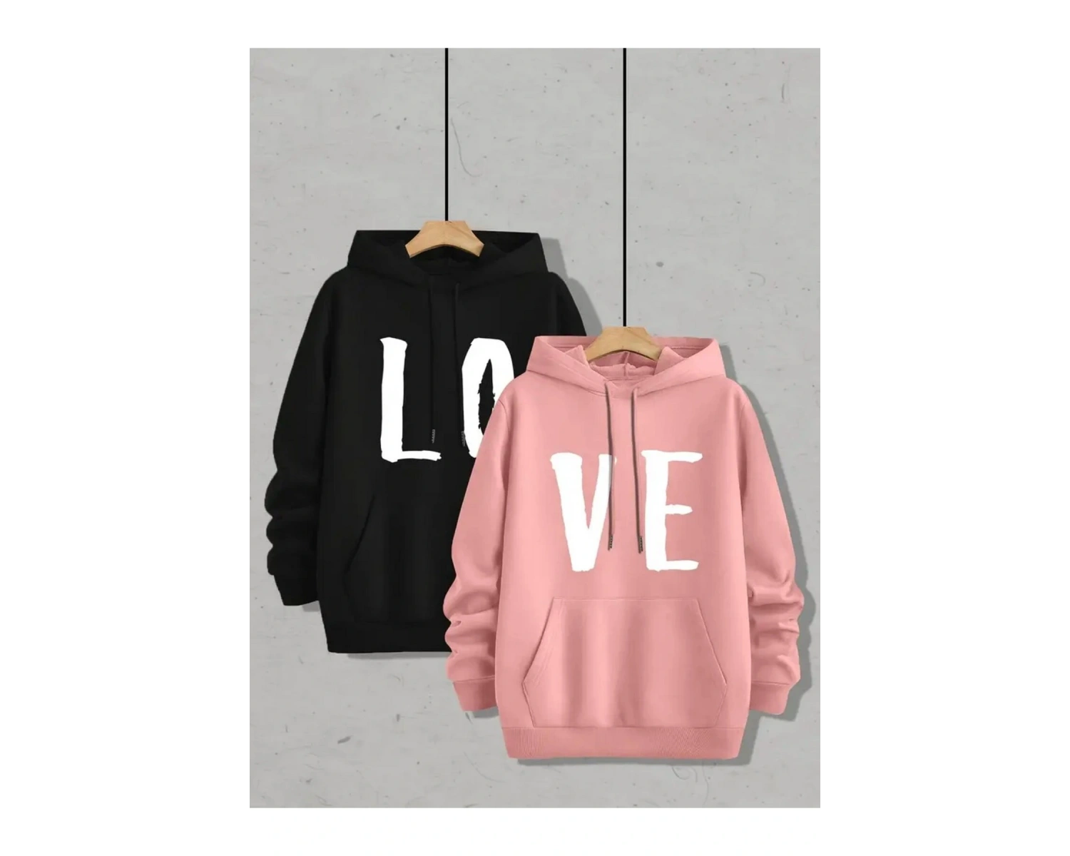 Renkli Kapşonlu Sweatshirt Çift Sevgili Kombinleri Couple Clothing