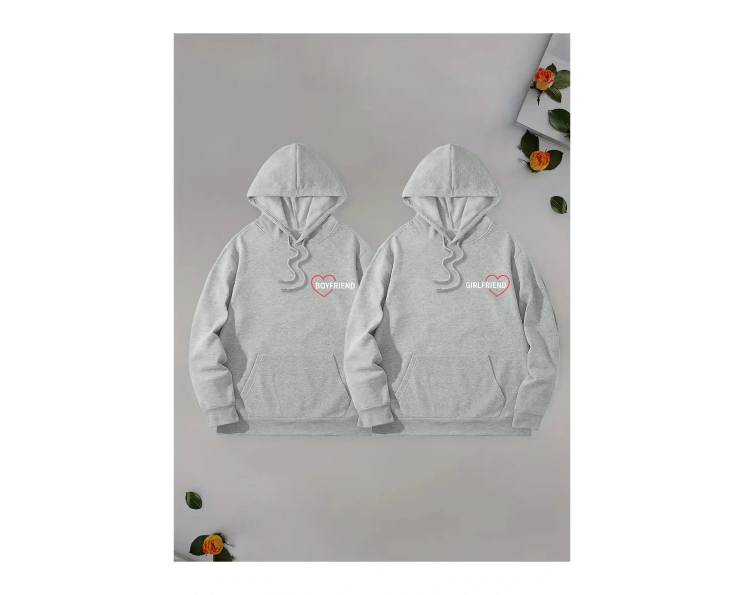 Renkli Kapşonlu Sweatshirt Çift Sevgili Kombinleri Couple Clothing